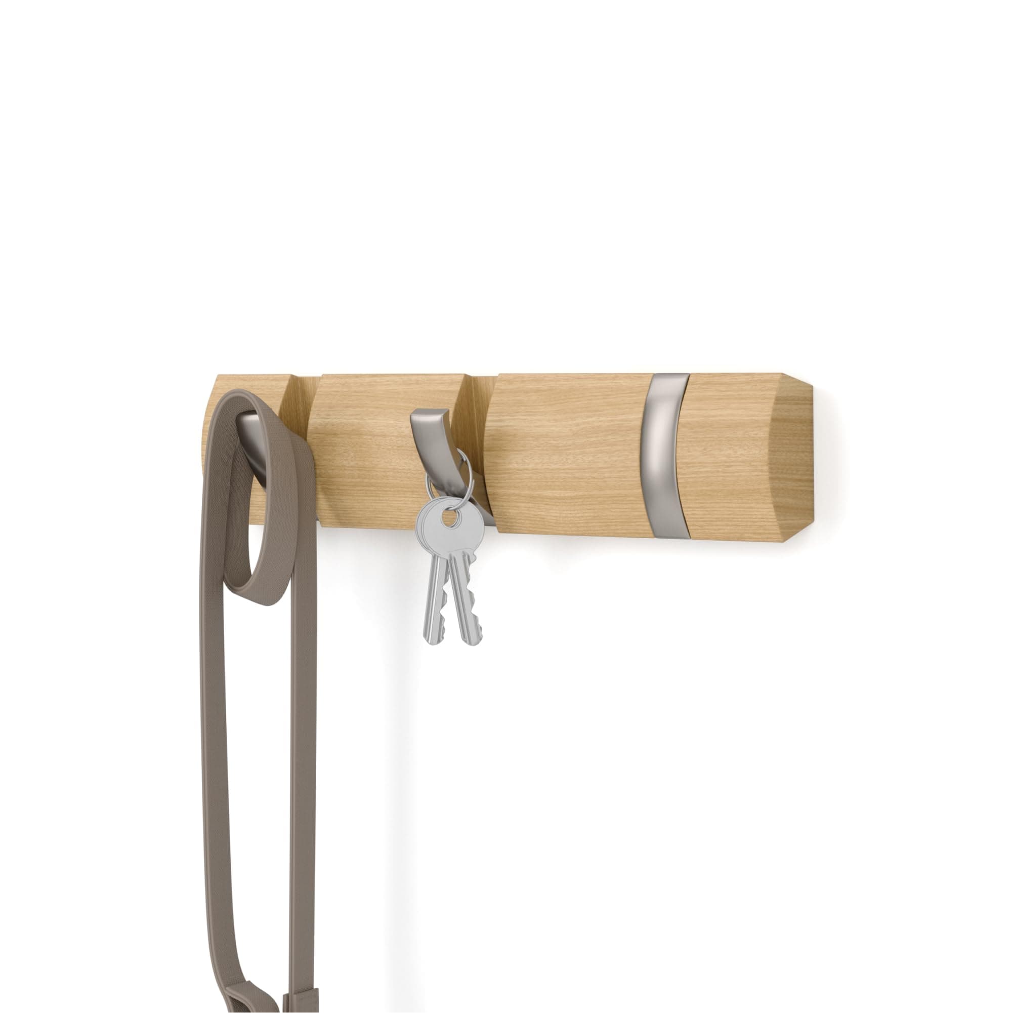 Umbra Flip Hook, 3 Rows, Natural