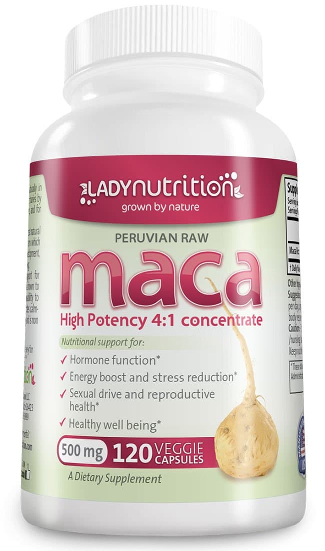 Maca Root Capsules - Best Natural Herbal Supplement for Balancing Hormones - Great for Boosting Energy and Sexual Function - Helps to Reduce Stress and Menopause symptoms, 120 Caps 500mg, Lepidium Meyenii