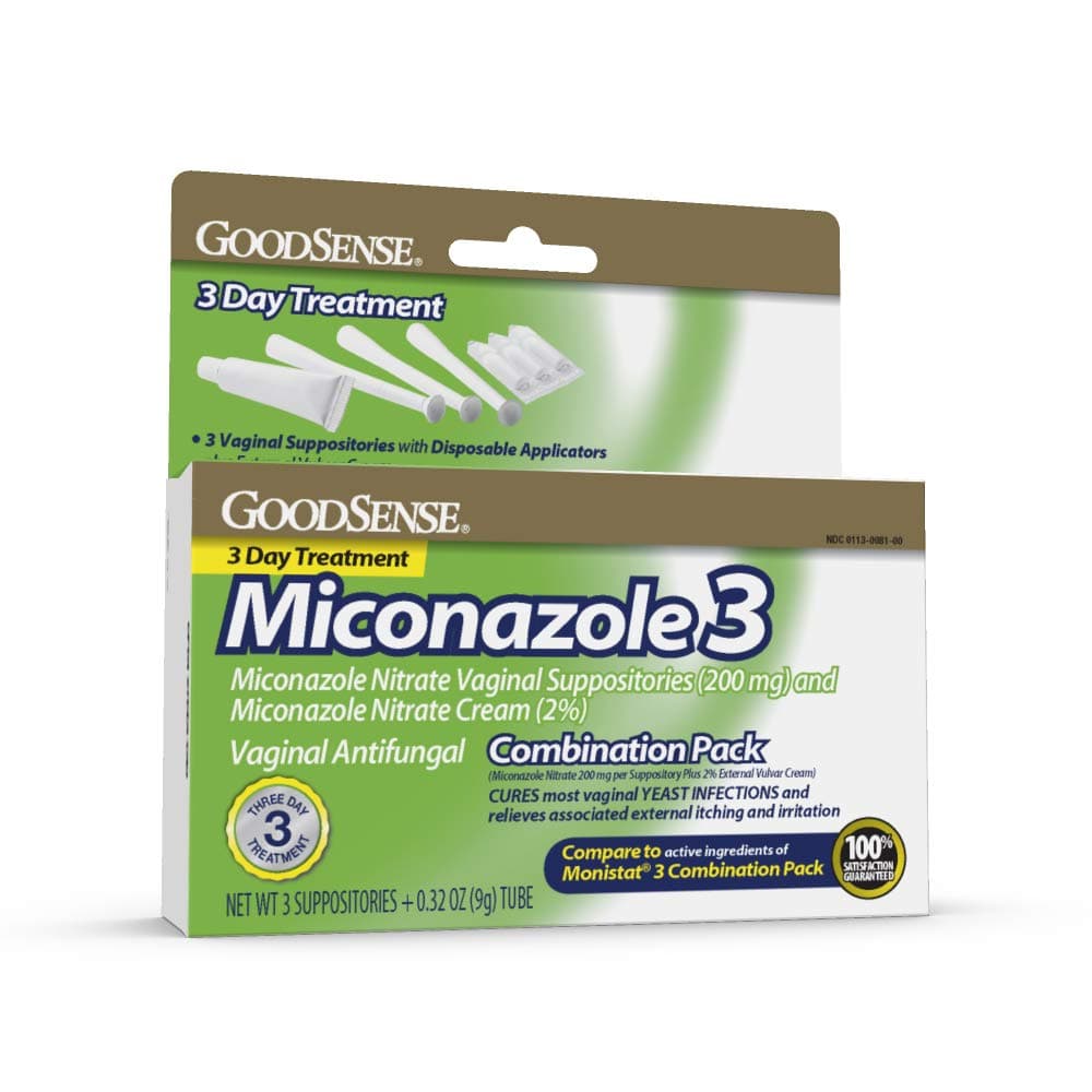 Good Sense Miconazole Nitrate l Suppositories (200 mg) and Miconazole Nitrate Cream (2%)