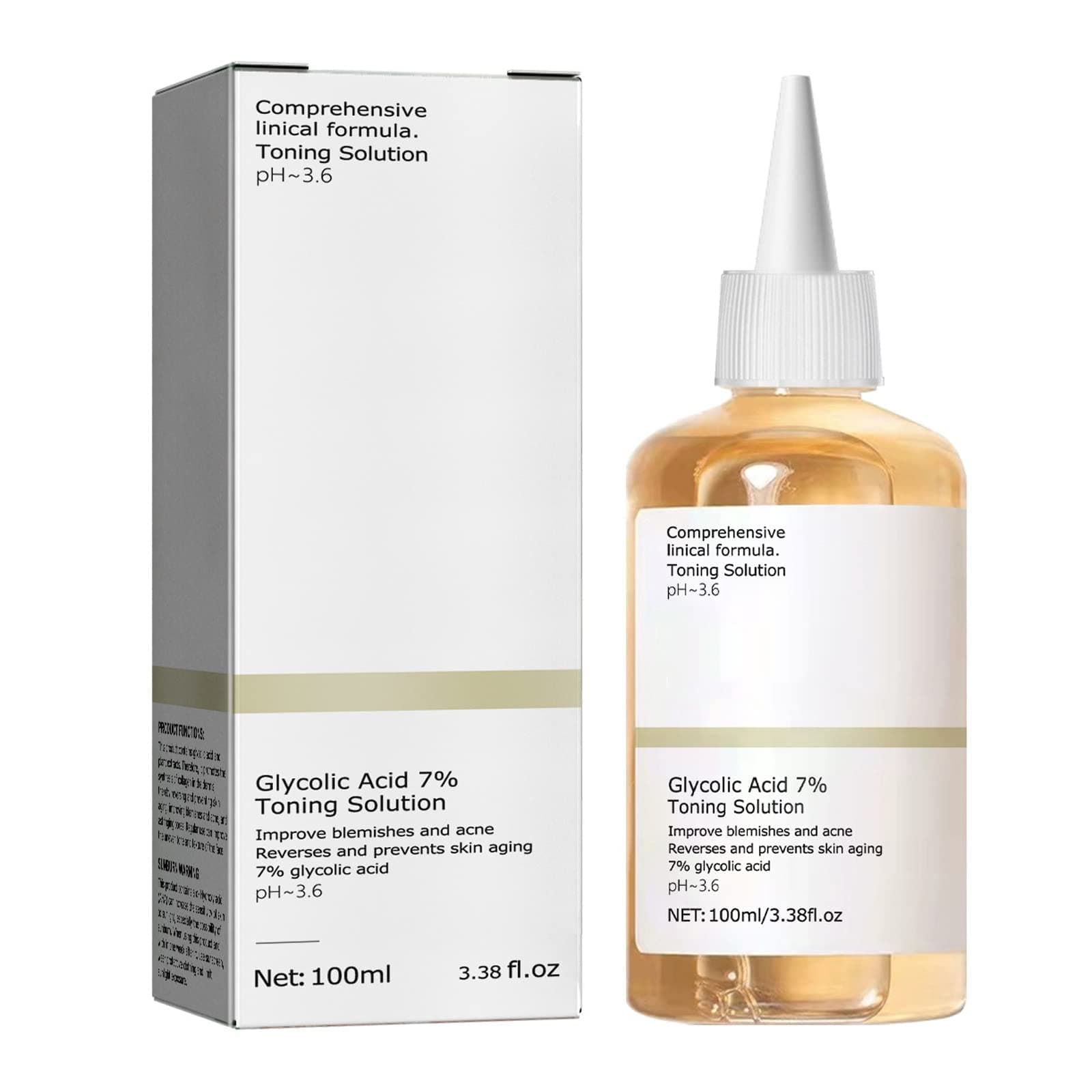 7% Glycolic Acid Toning Solution, Glycolic Acid 7% Toning Resurfacing Solution, 7% Glycolic Acid Serum, Hydrating Toner for Face, Moisturize & Strengthen Skin (1 Pcs)