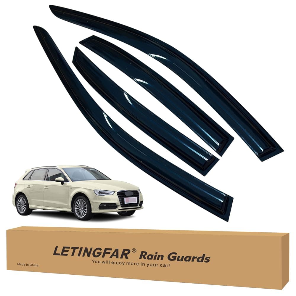 Window Visors Rain Guards for Audi A3 2014 2015 2016 2017 2018 2019 2020 Accessories, Wind Deflectors Vent Shades for Audi A3