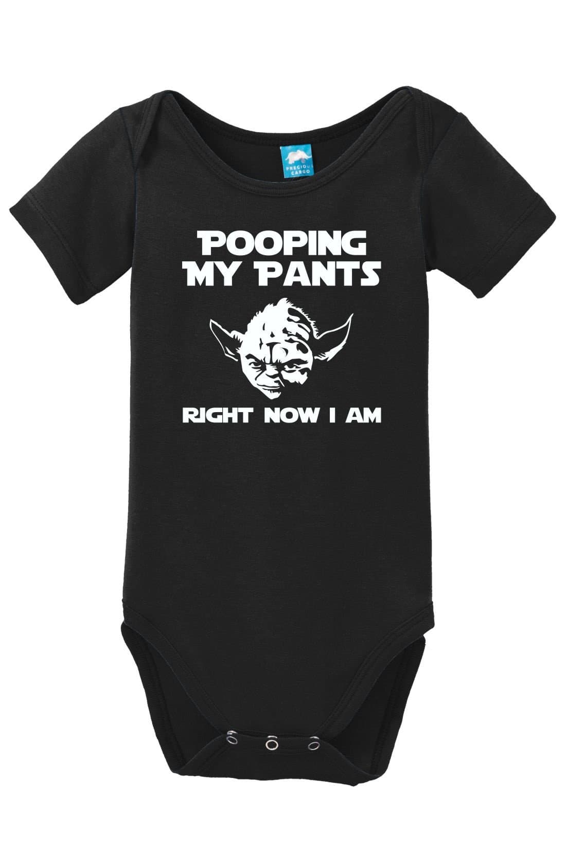Star Wars Parody Funny Baby Onesie Bodysuit Toddler Shirt Yoda Storm Pooper Jedi (12 months, Pooping Yoda Onesie)