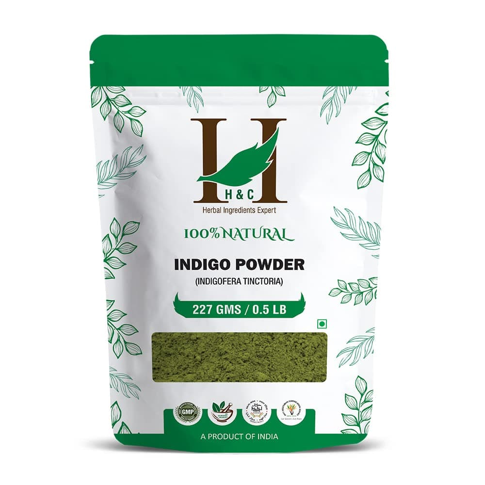 H&C Herbal Ingredients Expert Natural Indigo Powder-227Gm|Hair Colorant for B...