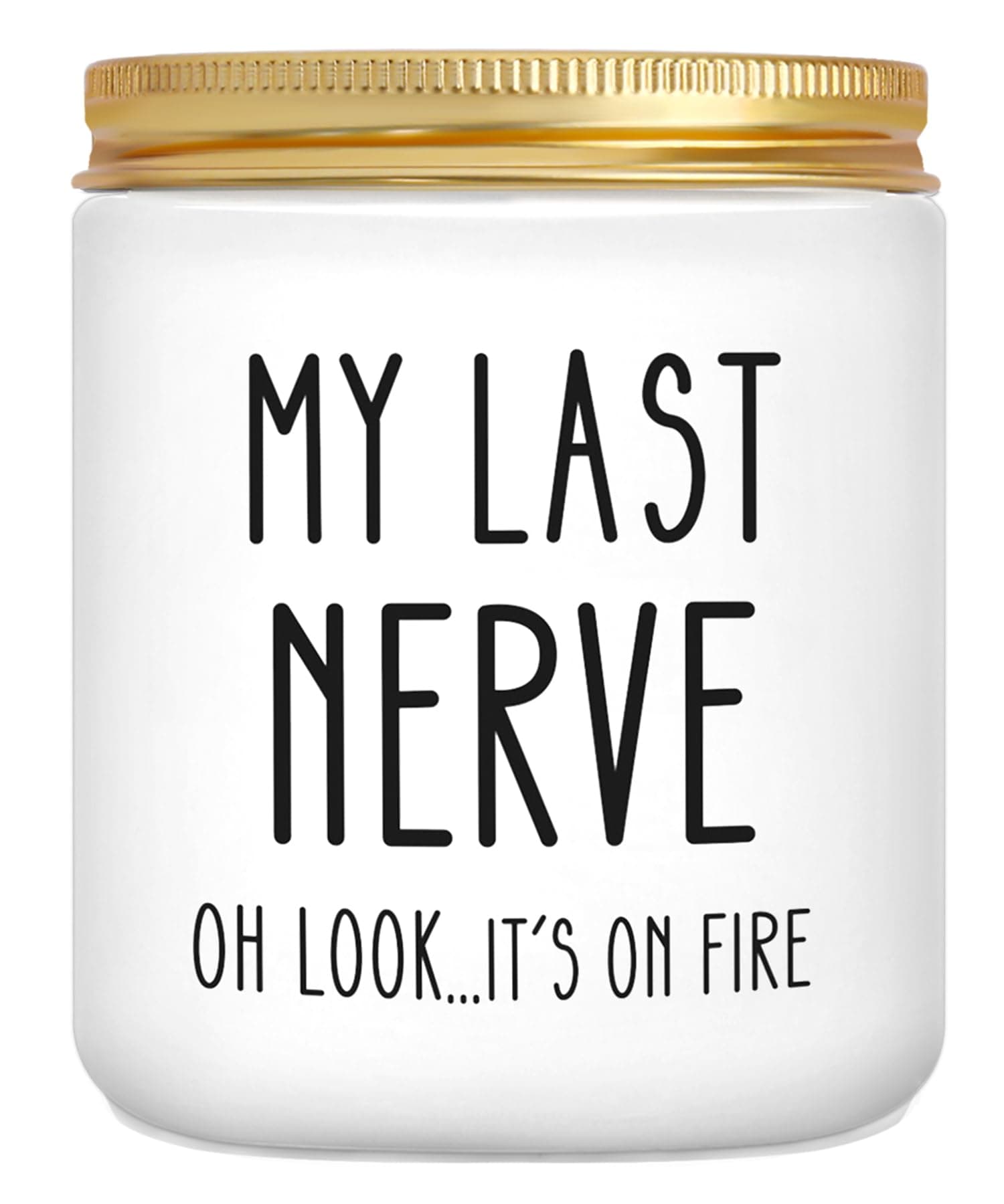 Gifts for Women, Birthday Gifts for Women Friend, Funny Christmas Stocking Stuffers Secret Santa Gift for Sister, Friends, Adults, Woman, Her - My Last Nerve Candle