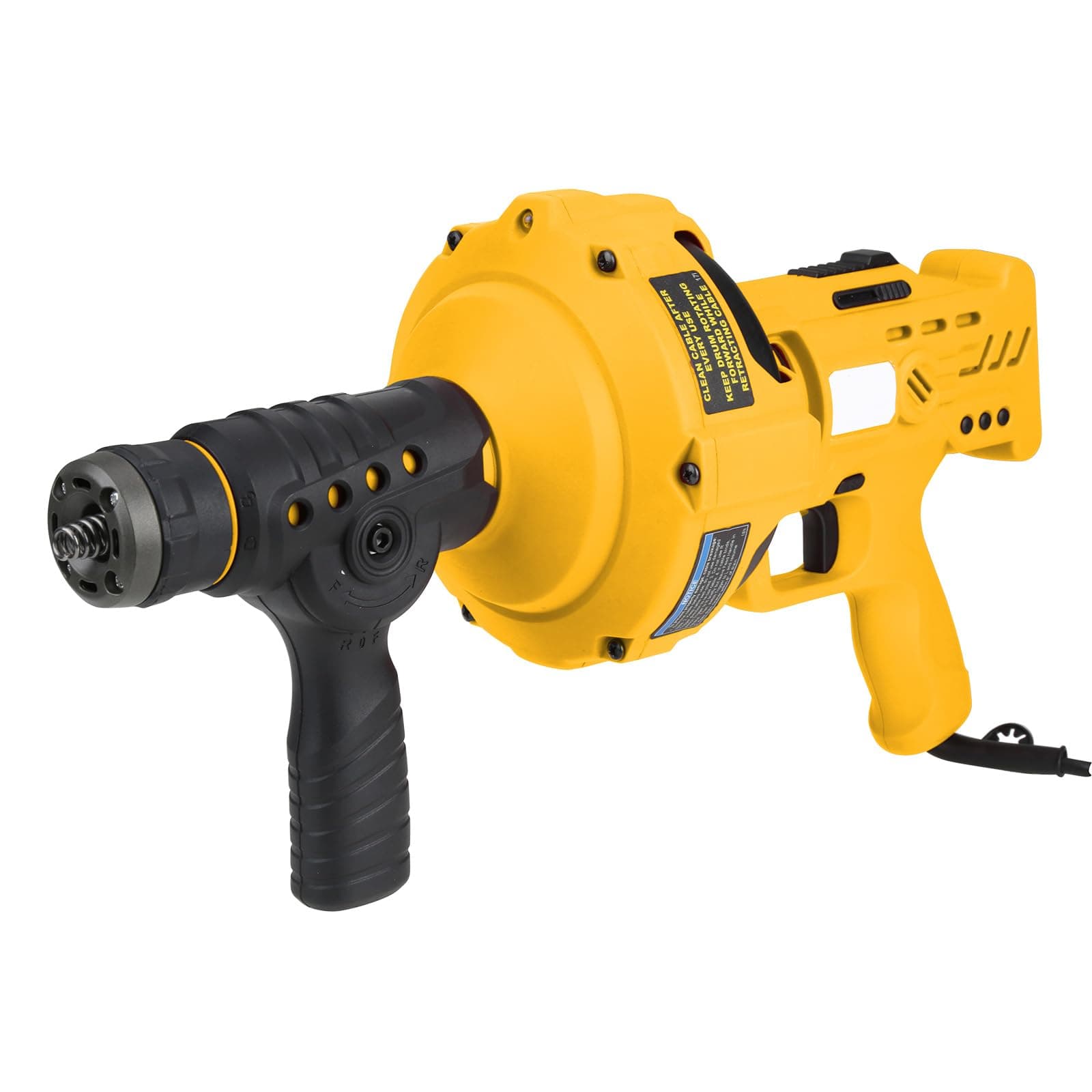 410-763-1002 Electric Drain Cleaner, Yellow + Black