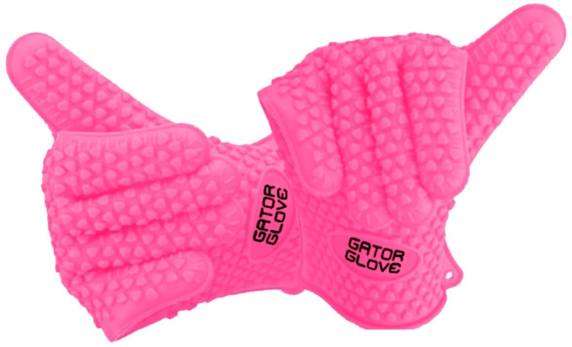 Silicone Gator Gloves - Highest Rated Heat Resistant Silicone BBQ Oven Gloves - His & Hers Set