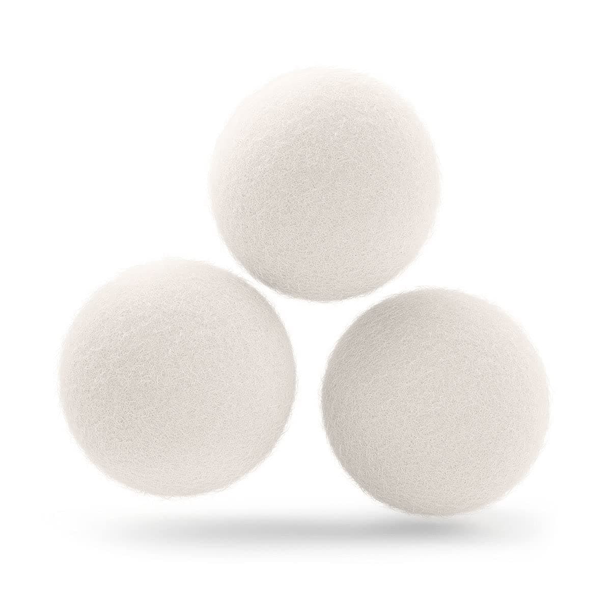 Cosy House Collection Wool Dryer Balls - Premium Reusable Natural Fabric Softener - Eco-Friendly, Saves on Time and Energy - Soften Clothes Naturally - Reusable for Up to 3 Years - White (Pack of 3)