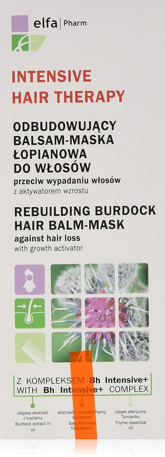 Elfa Pharm Intensive Hair Therapy Rebuilding Balm - Burdock Hair Mask Against Hair Loss with Growth Activator 200 g