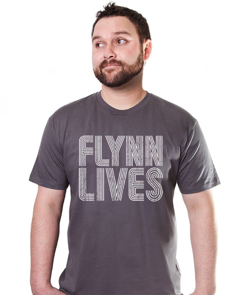 FLYNN LIVES TSHIRT Comic Con Arcade TRON LEGACY TEE MOVIE Retro GAME Encom New