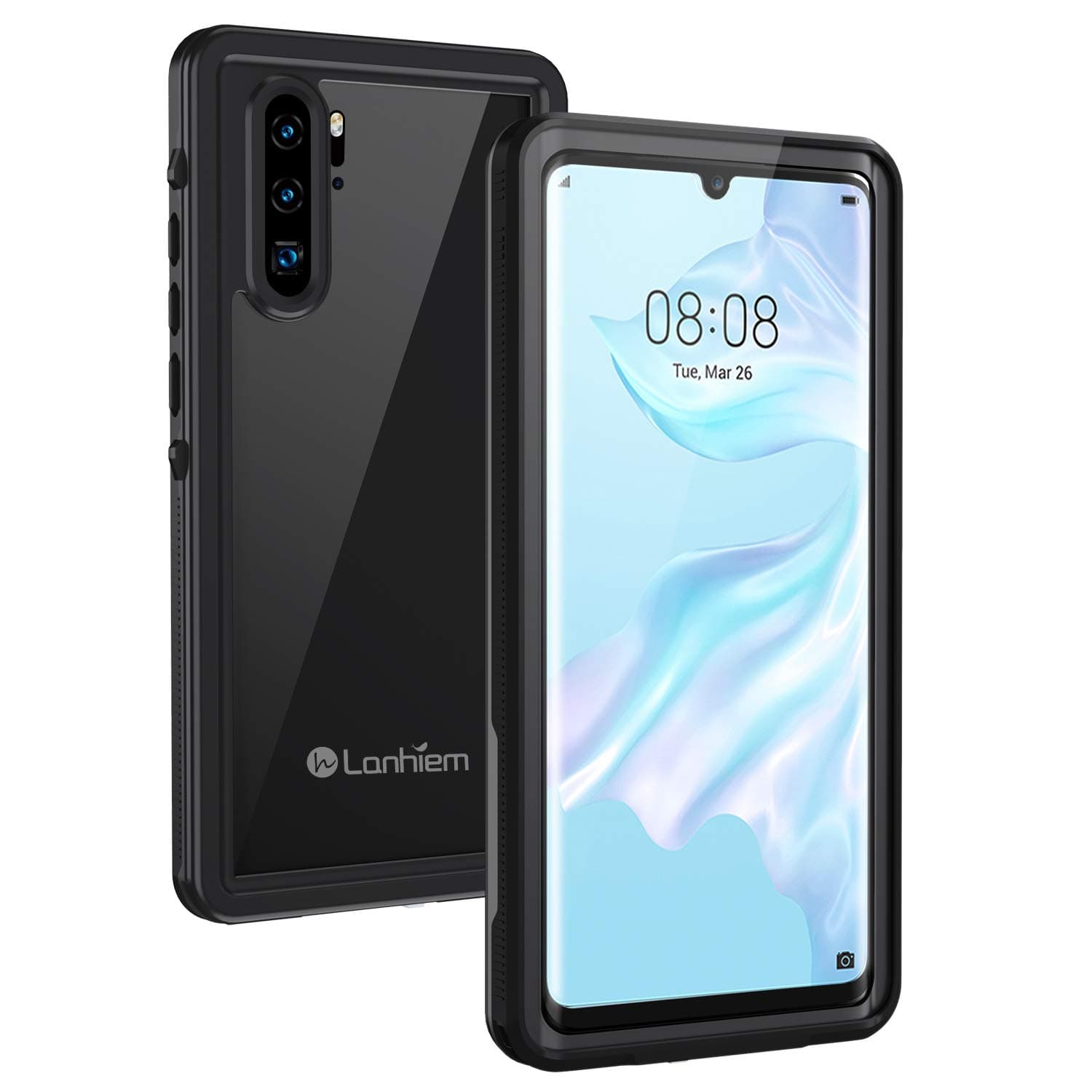 Huawei P30 Pro Case, [IP68 Waterproof] Waterproof [Shockproof] Full Body Integral with Screen Protector Dustproof Case 360 Grad Protection Case for P30 Pro, Black