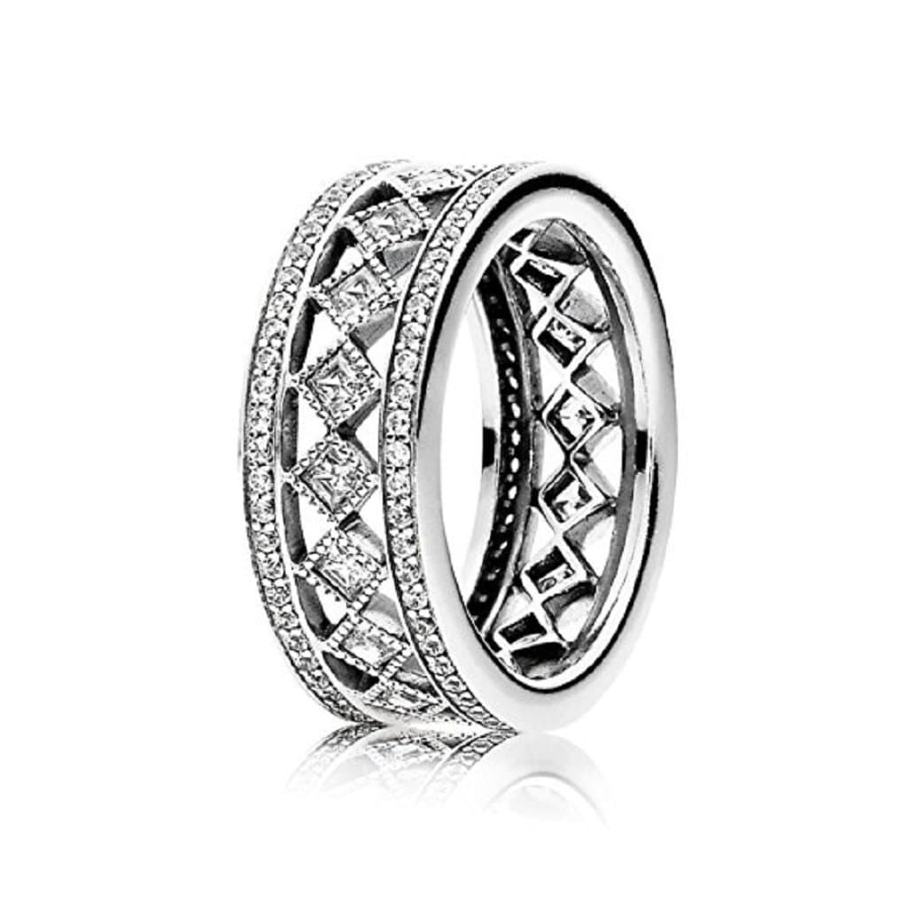 Vintage Fascination Ring, Clear CZ 191007CZ (Euro 50)