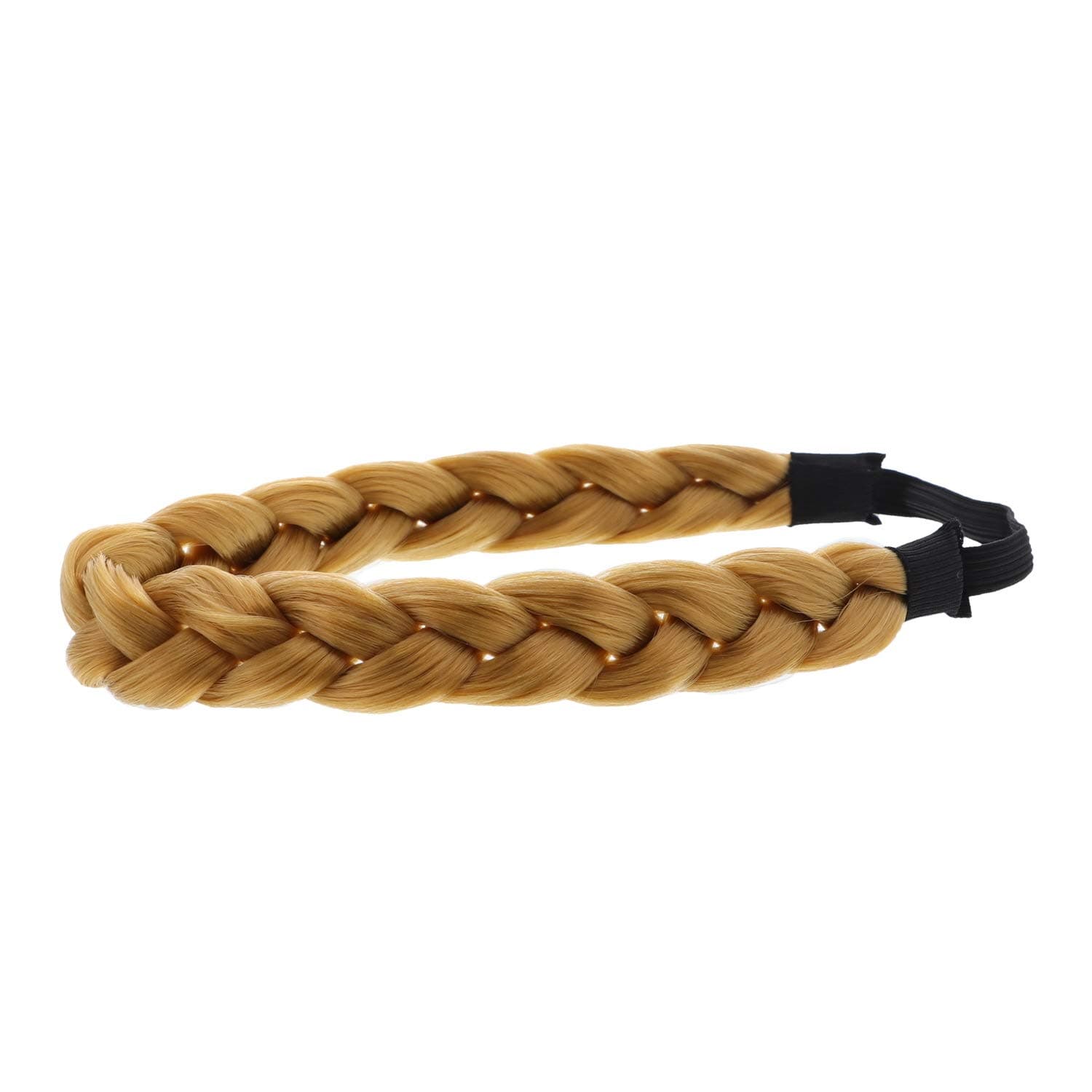 Hair Braid Headwrap Medium Plaited Braided Elastic Headband (Blonde)