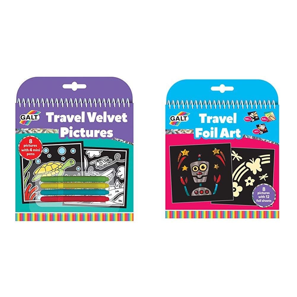 Galt Toys Travel Velvet Pictures and Galt Toys Travel Foil Art Bundle