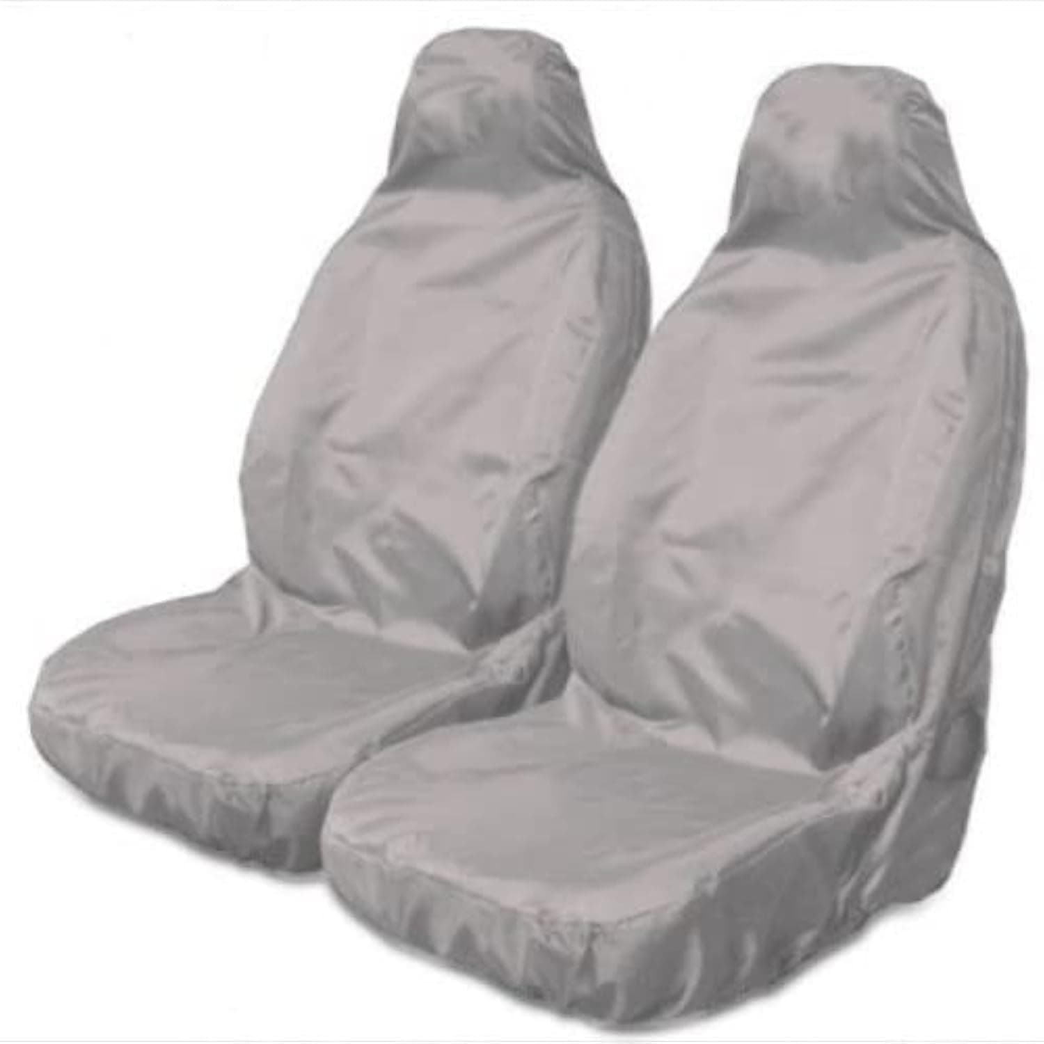 Heavy Duty GREY WATERPROOF Car Seat Cover Protectors AIRBAG SAFE for Front Seats