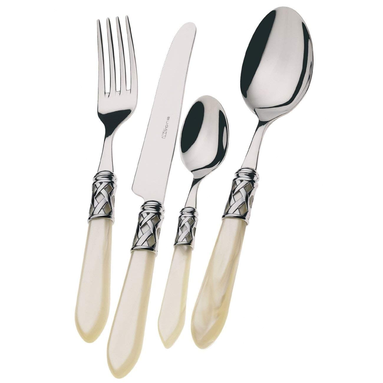 Casa Bugatti ALCAM-C4250 Alladin Ivory Cutlery Set, 24 Pieces