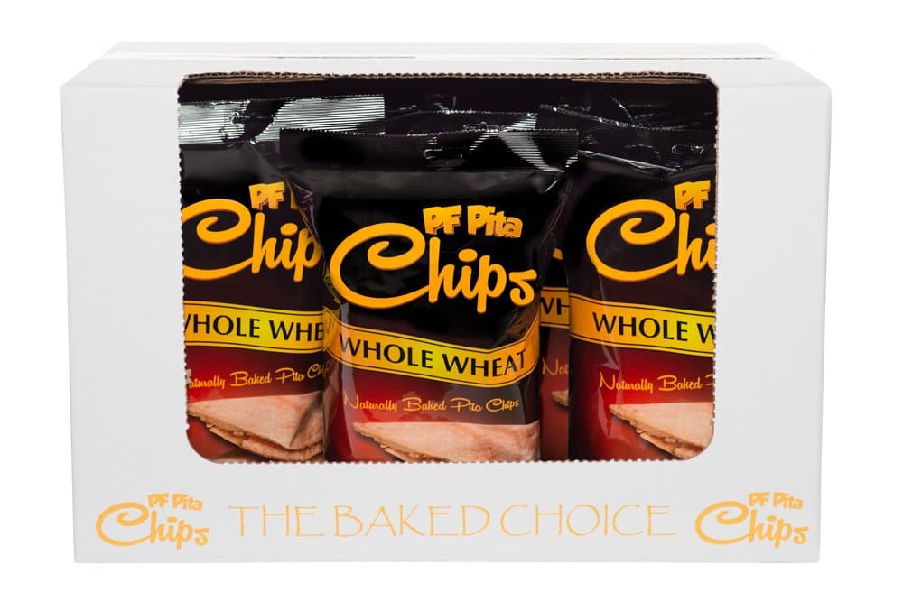 PF Pita Chips, Whole Wheat Lightly Salted, 8 Ounce (Pack of 12)