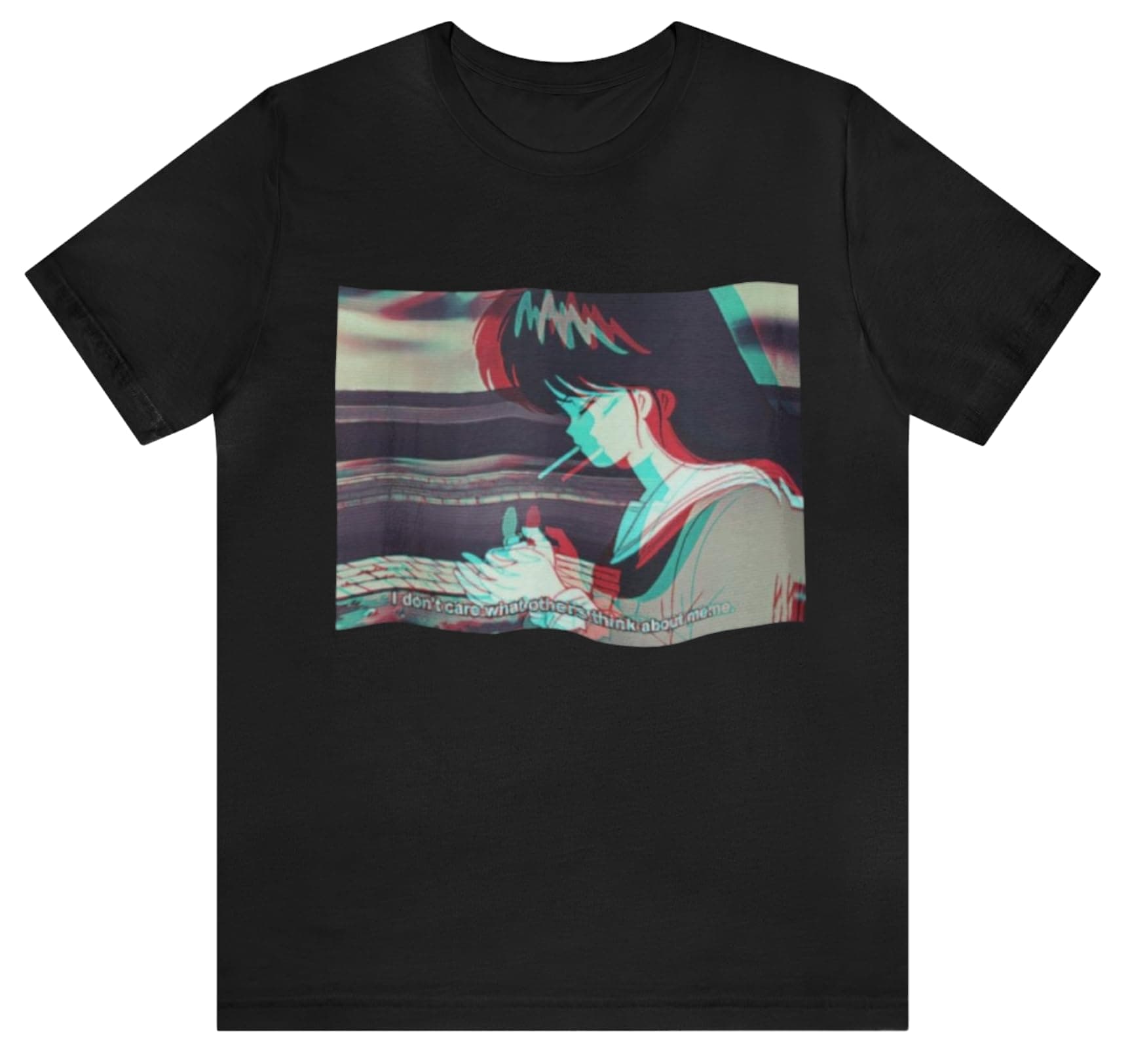 GenericTee Shirt I Dont Do Not Care Aesthetic Vaporwaves Anime Aestheic Aesthetic Anime Vaporwaves Aesthetic TShirt T Tee Shirt