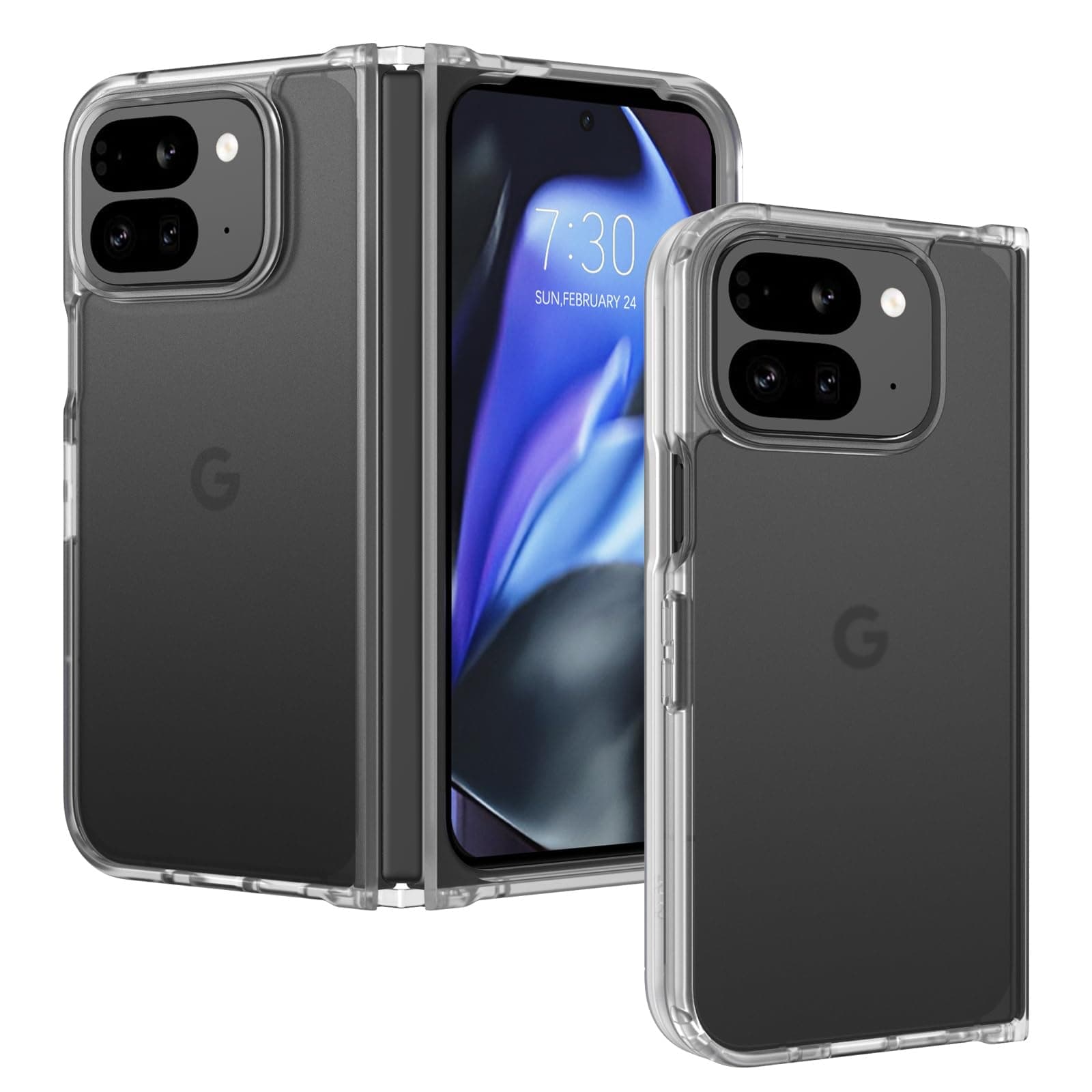 BENTOBEN for Google Pixel 9 Pro Fold Case, Transparent Matte Reveal Logo Slim Thin Shockproof Anti-Yellow Lightweight Women Men Boys Girls Protective Phone Cover Cases for Pixel 9 Pro Fold 8.0", Clear