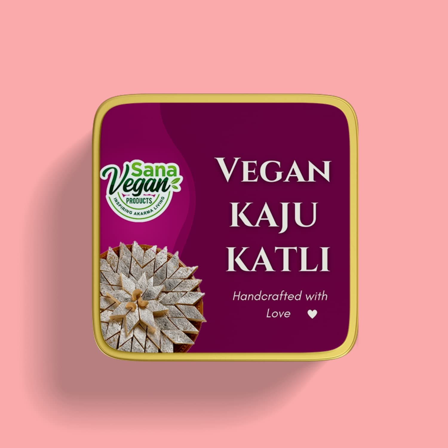 Vegan Kaju Katli | Sana Vegan Products | Gluten free | Lactose free (250g)