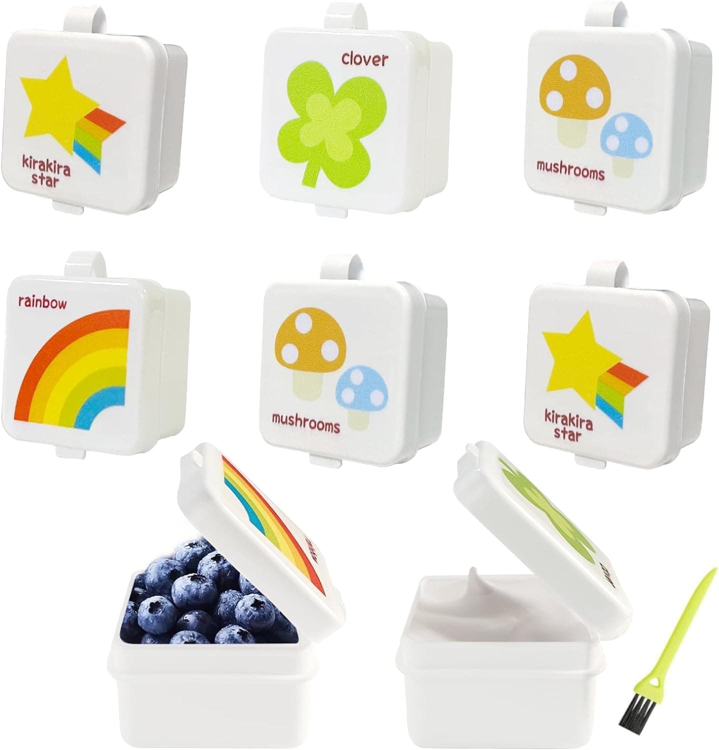 Generic 4 Pack Salad Dressing Containers To Go, Small Condiment Containers with Lids, Reusable Plastic, Leak-proof for Lunch Bento Box Kids, Picnic and Travel, White