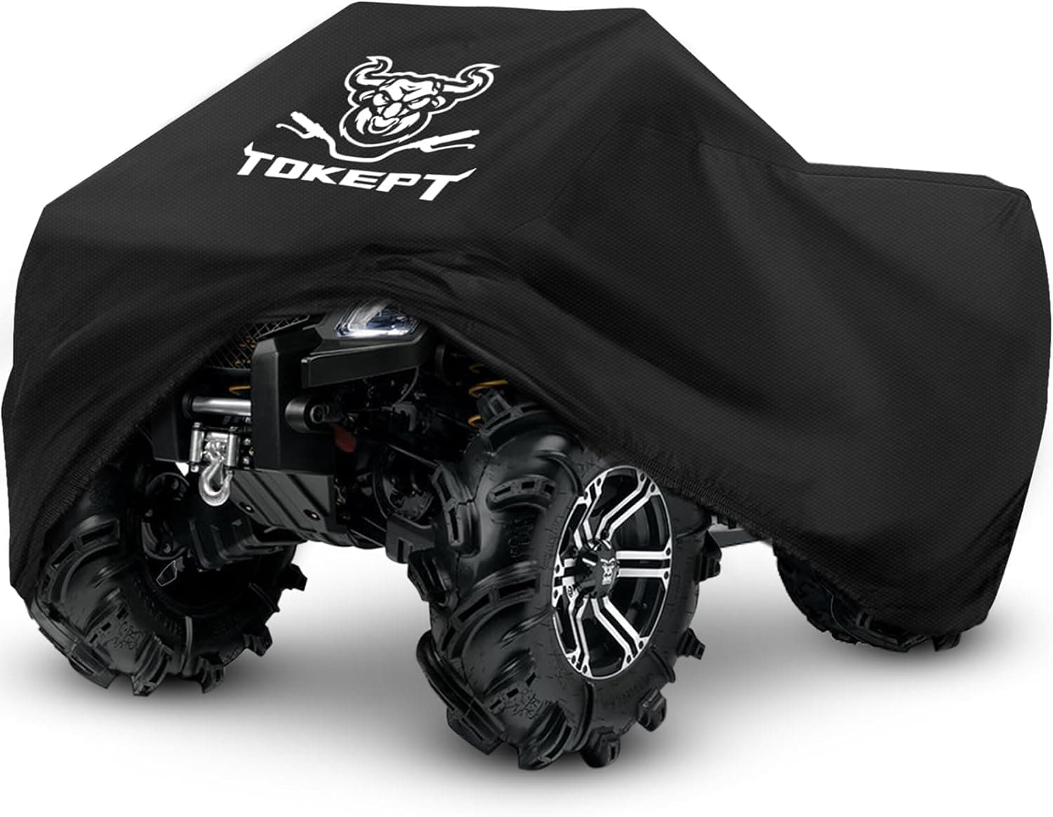 tokept 190t Black Quad Bike ATV ATC Rain Waterproof Cover XXL Size 88" x 39.2" x 42.4" Black TK-10015