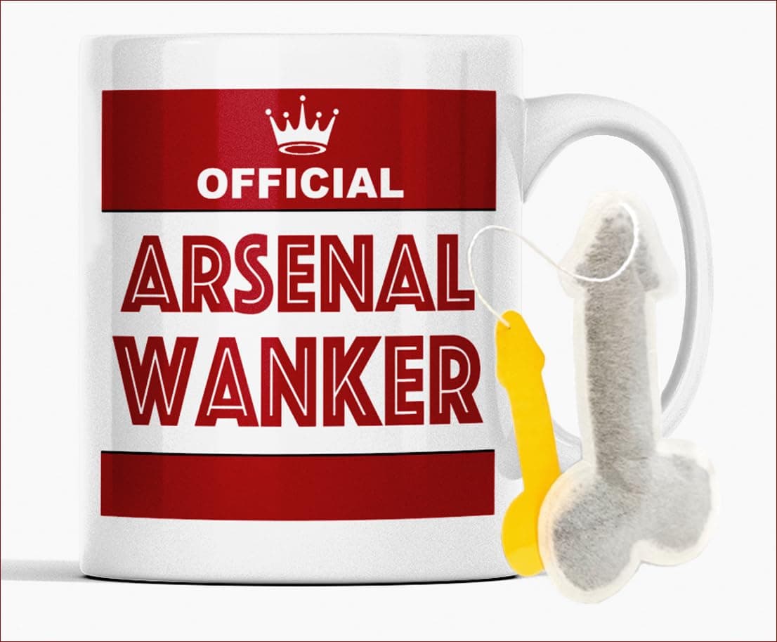 Football Rival Mug – Arsenal Banter Gift – Funny Office Mug Ceramic Coffee Cup Premier League Gooners Secret Santa Birthday Dad Boss Uncle Cheeky Novelty Cup for Him or Her