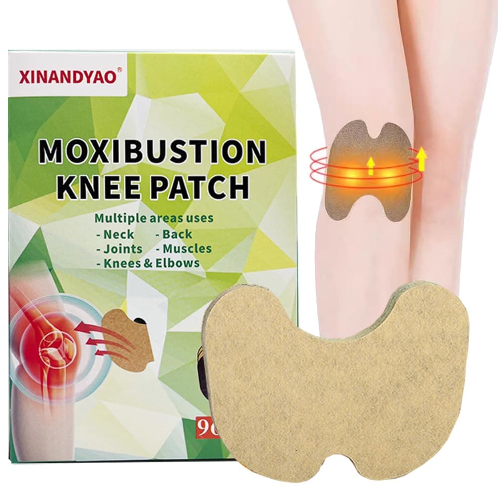 96pcs Moxibustion Heat Patches Neck Shoulder Back Waist Hand Feet Joint Mugwort Self-Heating Traditional Therapy for Moxa Relaxation & Warmth 5.3X3.9inch