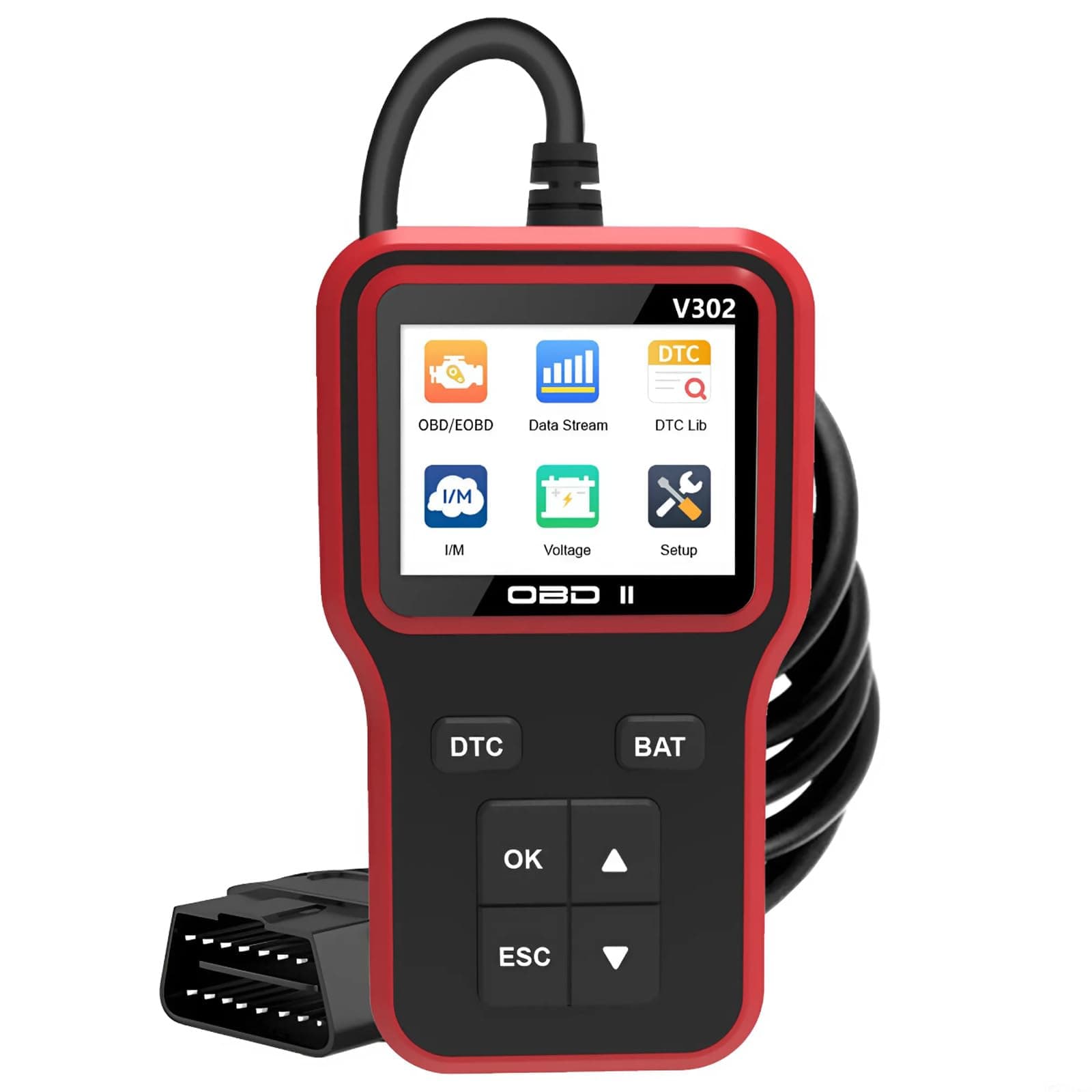MMOBIEL OBD2 Scanner Diagnostic Tool - Car Code Reader for Check Engine Light, Reset, I/M Readiness, Freeze Frame, Mode 8 - Universal OBDII/EOBD Vehicle Diagnostic Scan Tool for All Cars