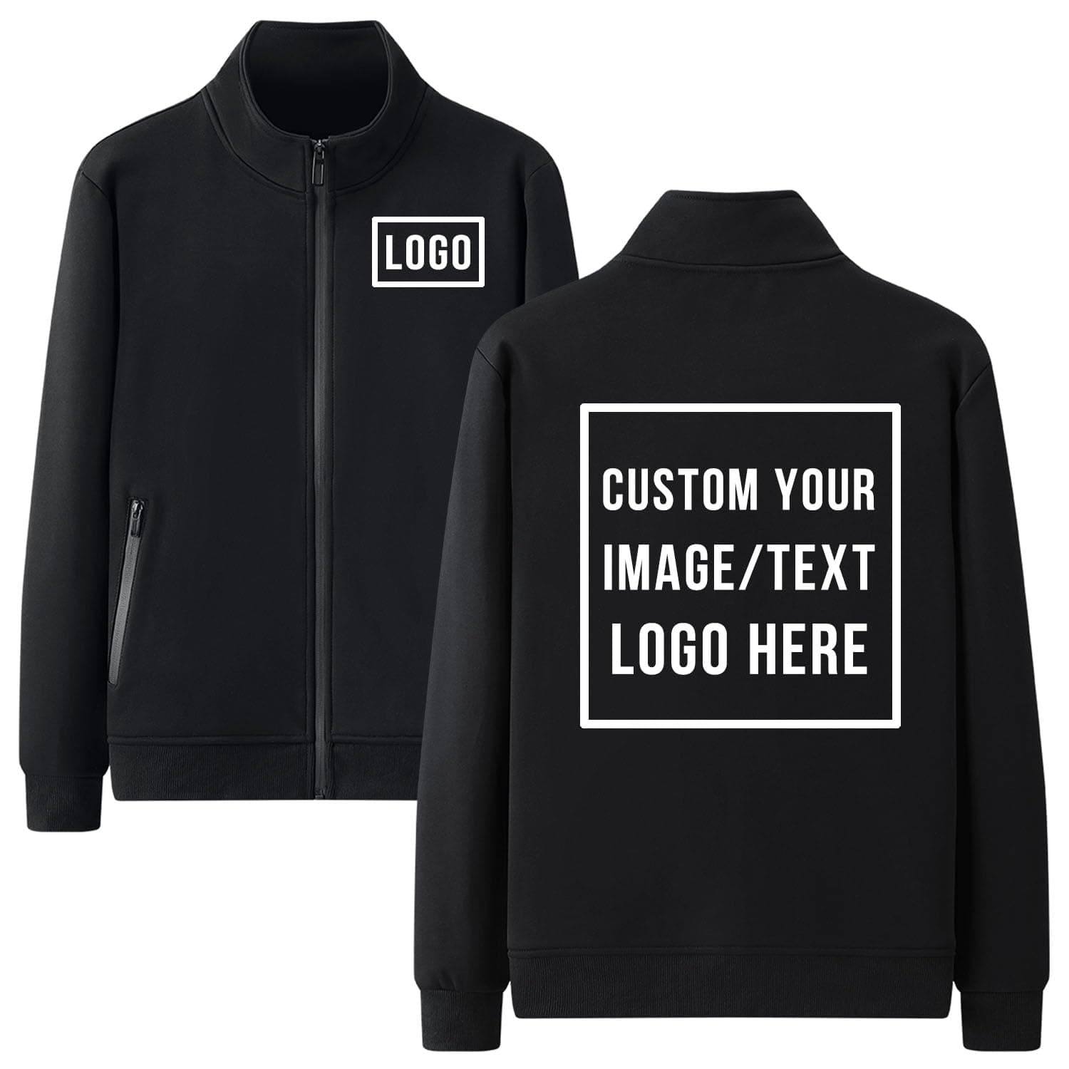 GoldflyCustom Track Jacket Design Personalized Sweatshirt Womens Jackets Zip Up Fleece Coats