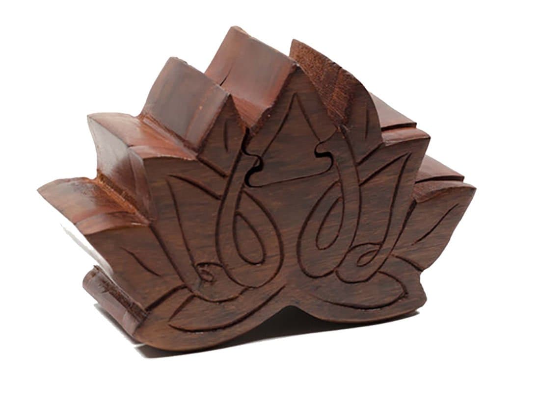 Fair Trade Lotus Wooden Puzzle Box