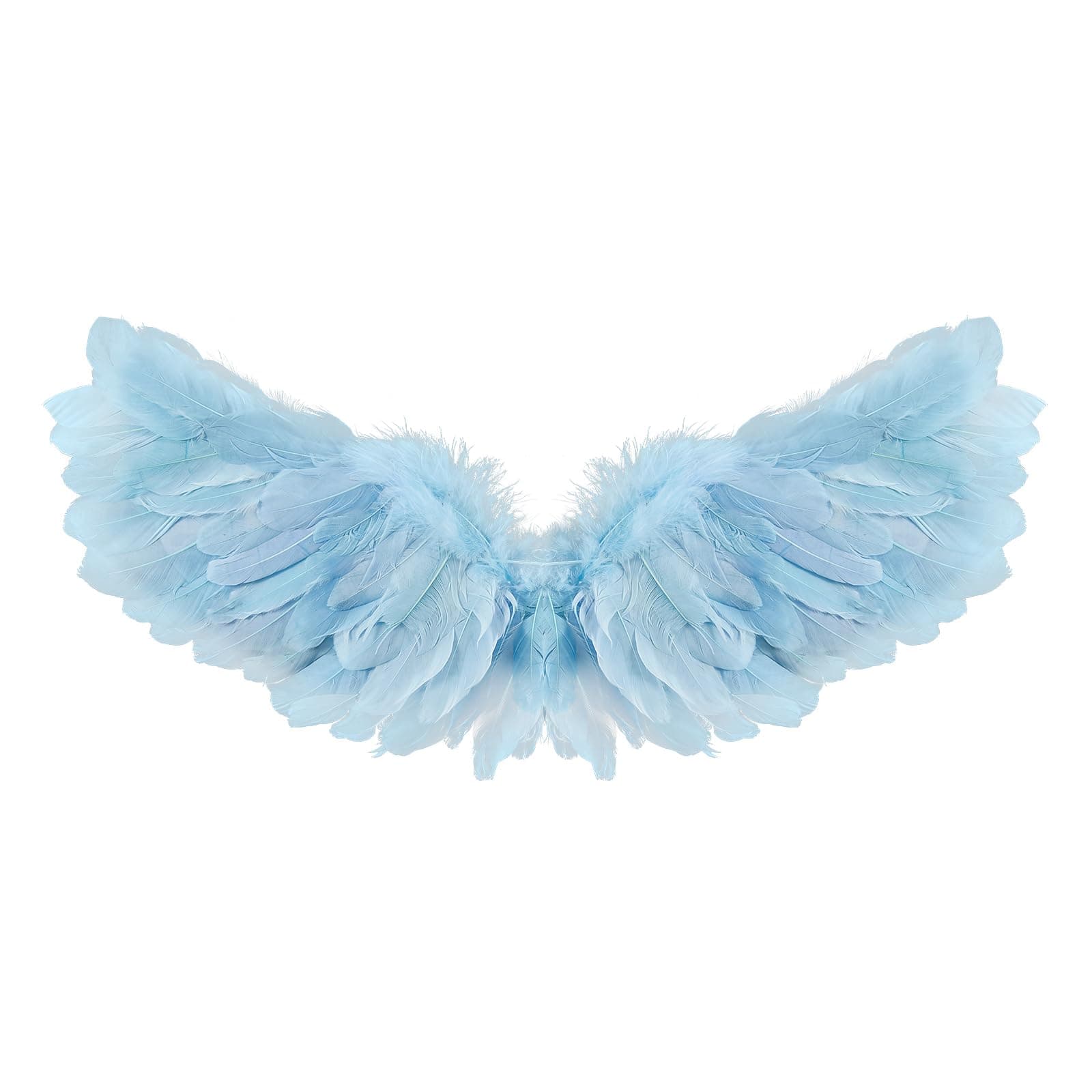 Kids Girls Feather Fairy Wings Princess Stage Show Halloween Costume Angel Wings with Crown and Wand Party Dress Up