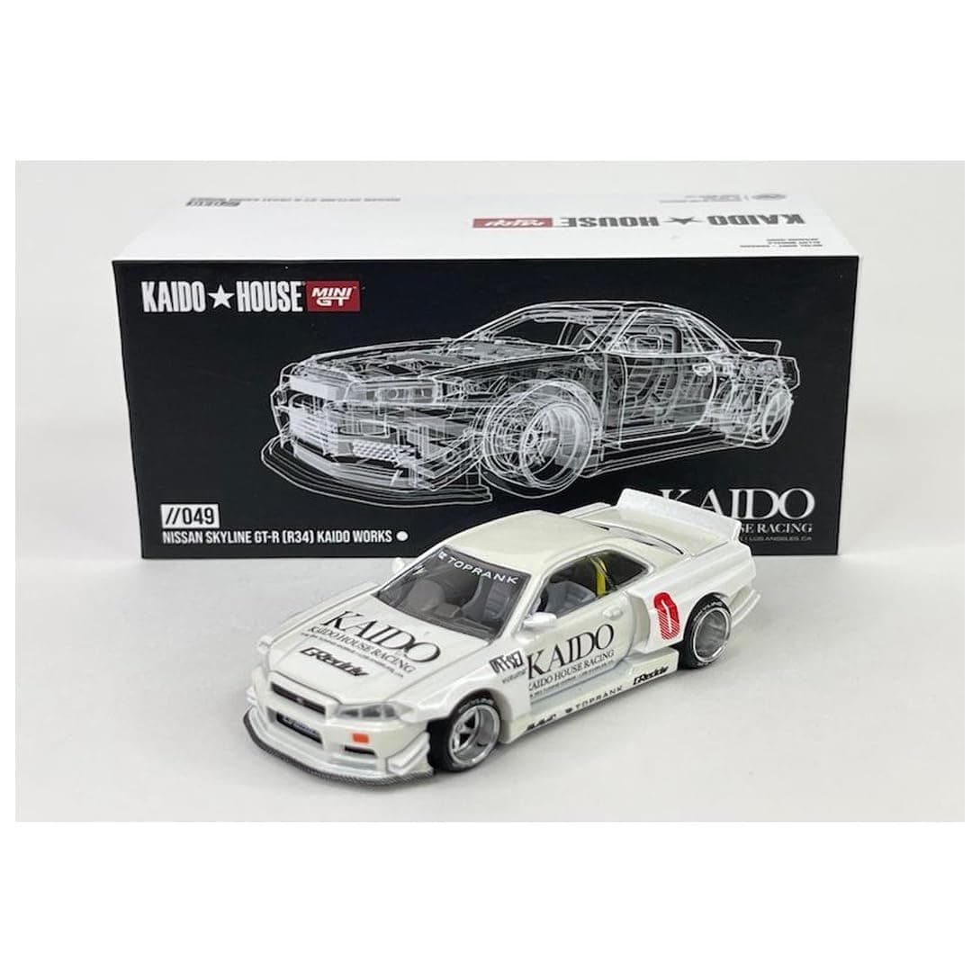 Breatoi Mini GT KAIDO House 049 Nissan Skyline GT-R[R34] KAIDO Works Pearl