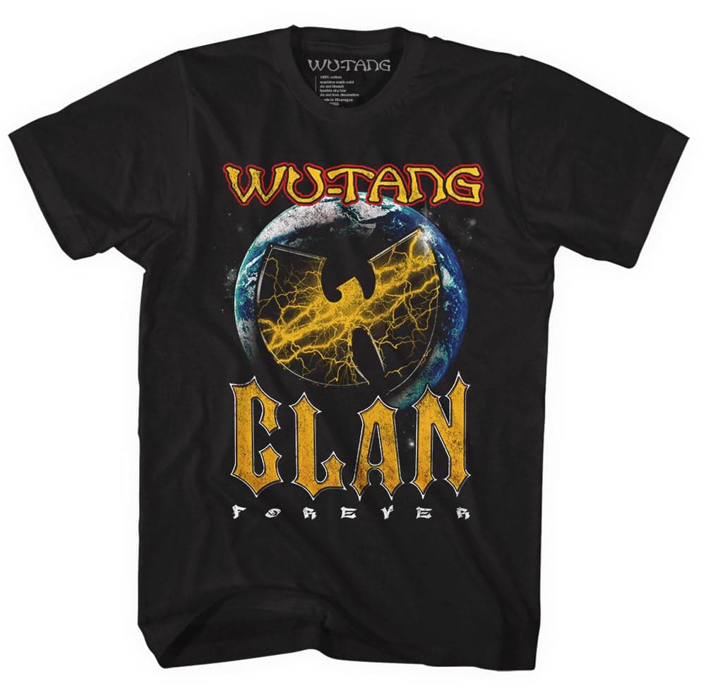 Wu-Tang Clan Unisex-Adult Wu-Tang Official Merch Bat Globe Tee
