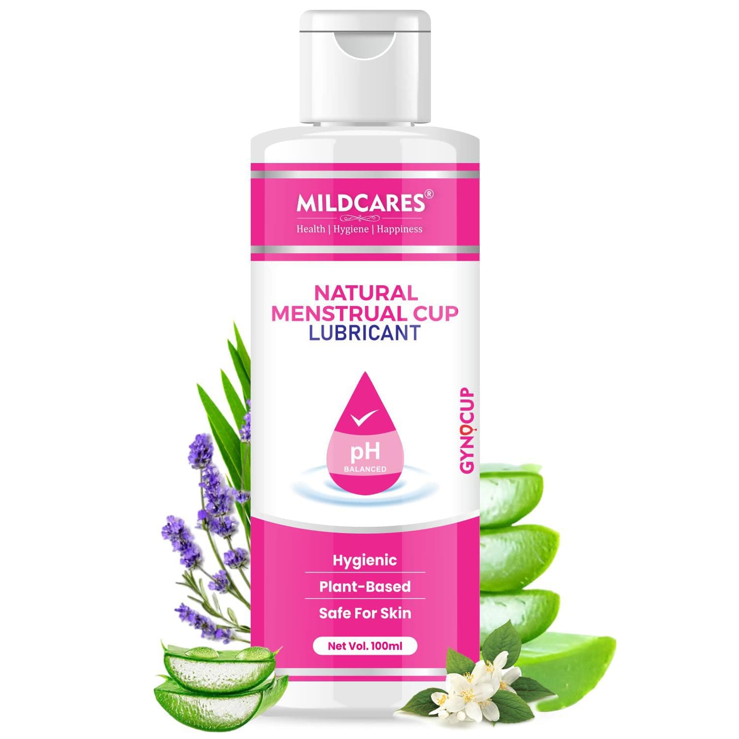 MildCares Menstrual Cup Lubricant – Water‑Based, pH Balanced & Hypoallergenic | Natural Plant Extracts for Smooth & Stress‑Free Cup Insertion | Safe, Gentle & Travel‑Friendly (100 ml)