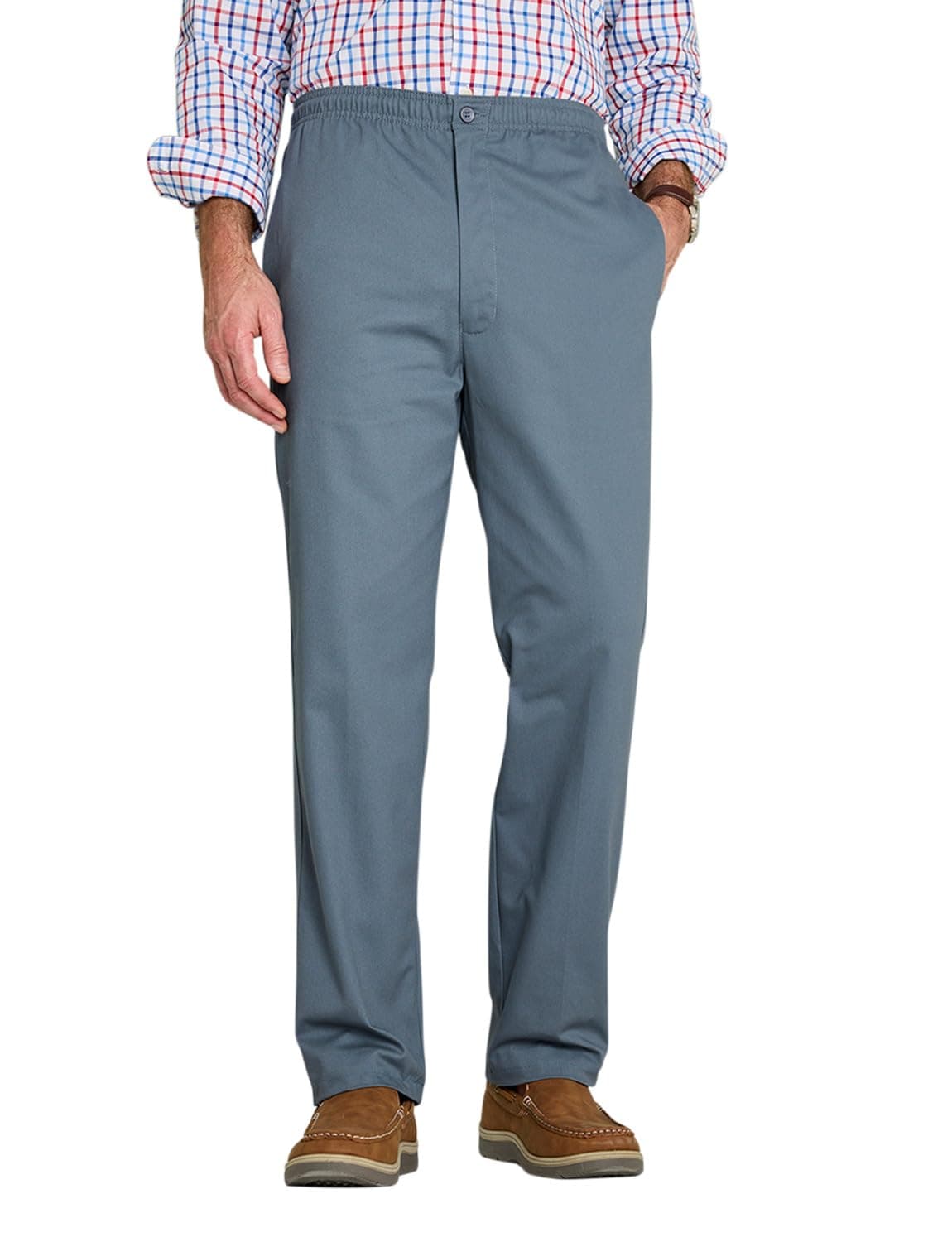 Chums Men's Cotton Rugby Trousers with Elasticated Waistband & Drawcord, Smart Casual Comfort Stretch Fitting Pants