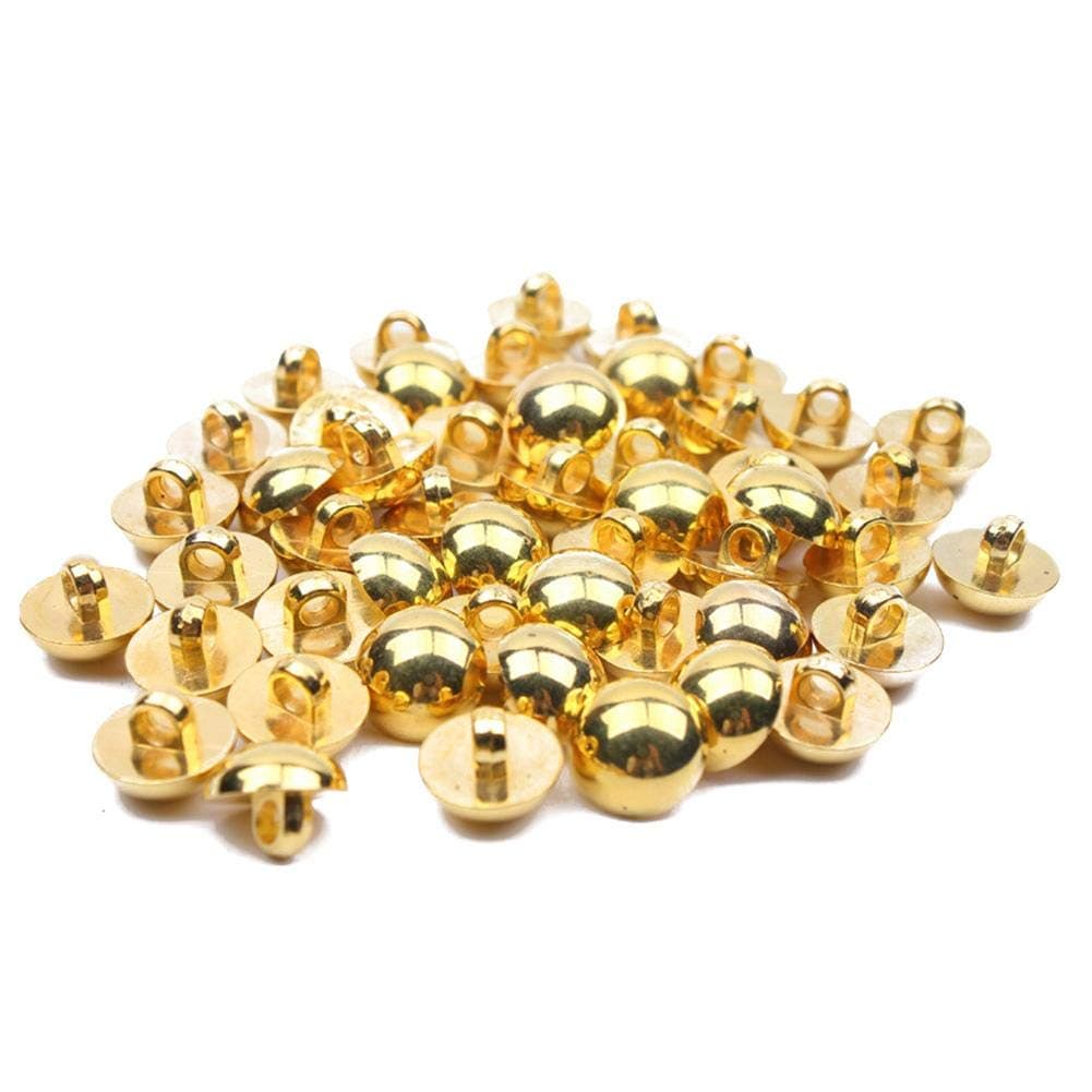 50 PCS Golden Button Blazer Dome Gold Durable Resin Buttons Sewing Buttons For Sport Coat Jacket Or Uniform