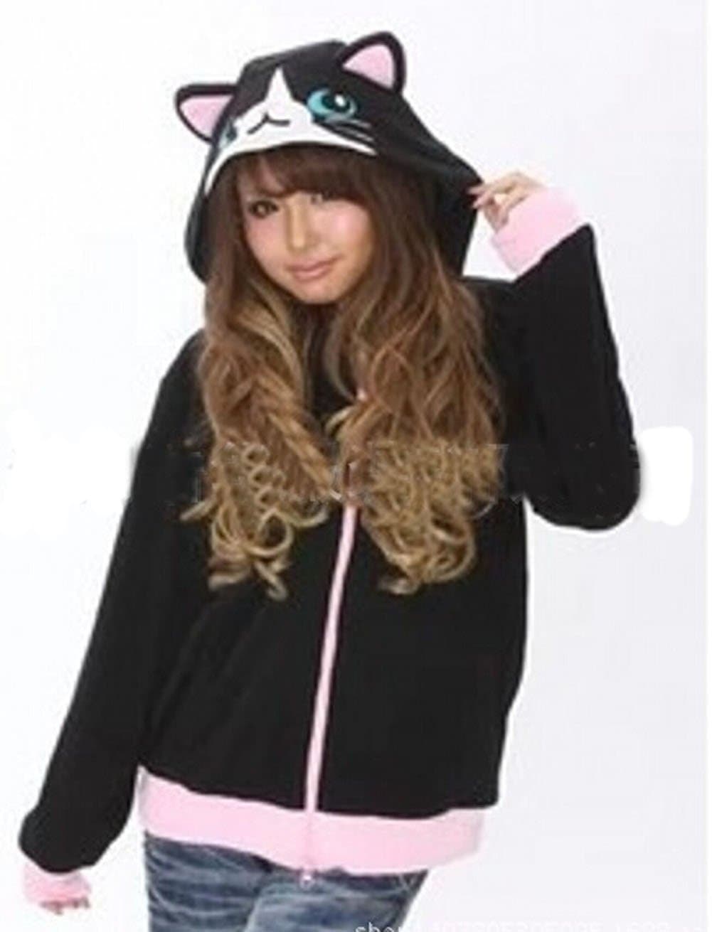 Koveinc Kawaii Animal Adults Sleeping Wear Kigurumi Hoodie Cloak Jacket Coat-Medium