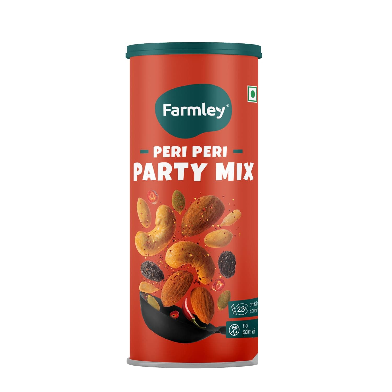 Farmley Mexican Peri Peri Snack Mix 325g | 7 Superfoods in 1 | Dry Fruits & Nuts Mix with Almonds, Cashews, Pumpkin, Sunflower & Flax Seeds | Guilt-Free Snack (Pack of 1)