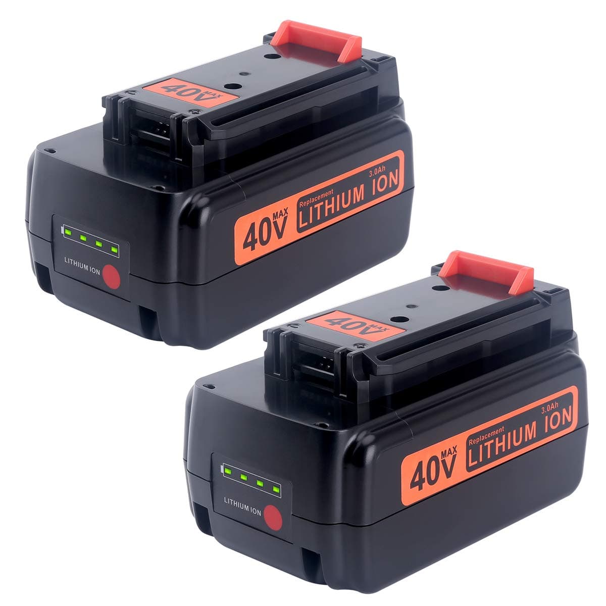 Biswaye Compatible with Black and Decker 40V Lithium Battery, 3.0Ah 40-Volt LBXR36 Battery Compatible with Black & Decker 36V and 40V Max Cordless Power Tool Battery Packs LBX1540 LBX2040 LBX2540