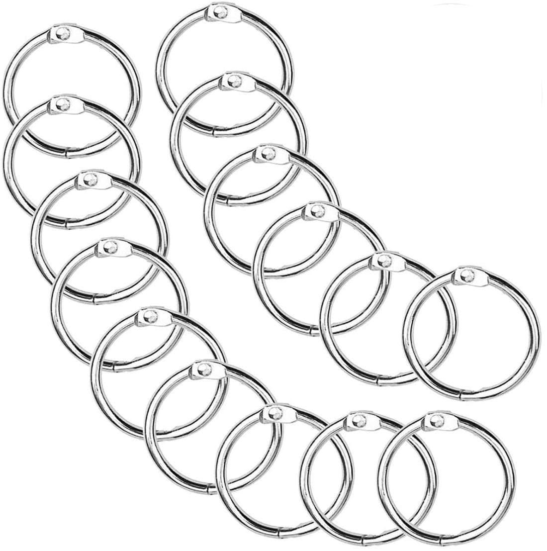 SYOSIBinder Rings 0.8 Inch, 60 Pcs Book Rings, O Rings for Flashcards Loose, Metal Rings for Index Cards, Silver Loose Leaf Binder Rings for Paper, School, Home or Office
