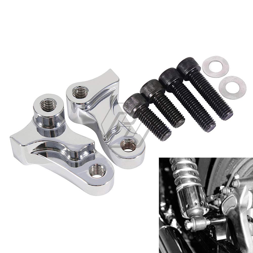 HOMTRU1.75" Motorcycle Accessories Drop Lowering Slam Kit Fits for Harley Dyna Wide Glide Super Glide 2006-2016 (Chrome)