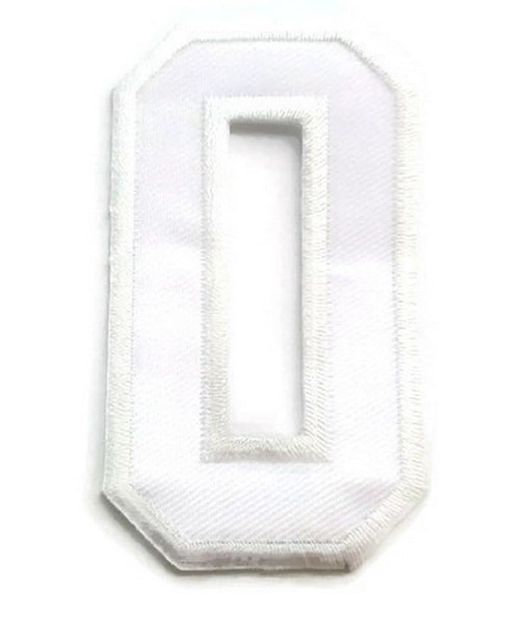 Number Patches #0 Number Zero No.0 White Motif Sport Sew Iron On Patch Embroidered Appliques Shirt Hat Clothing Jeans Jacket