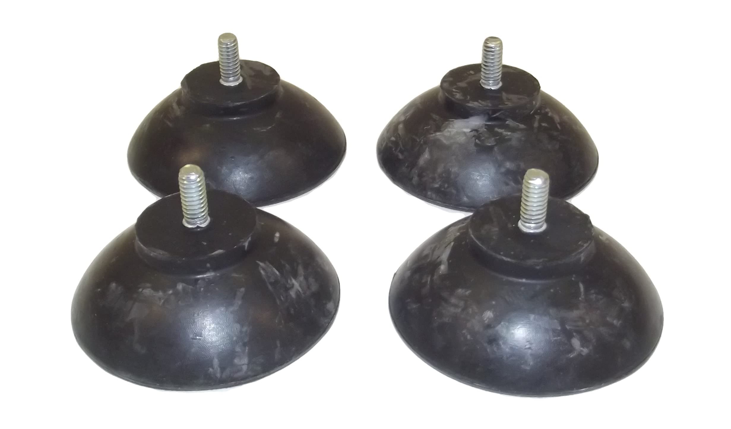 JL Missouri Parts 4X 3/8" #8-32 Screw in 1 3/4" Rubber Suction Cups, 5/8" Tall, Made in USA High Quaity Foot Isolator