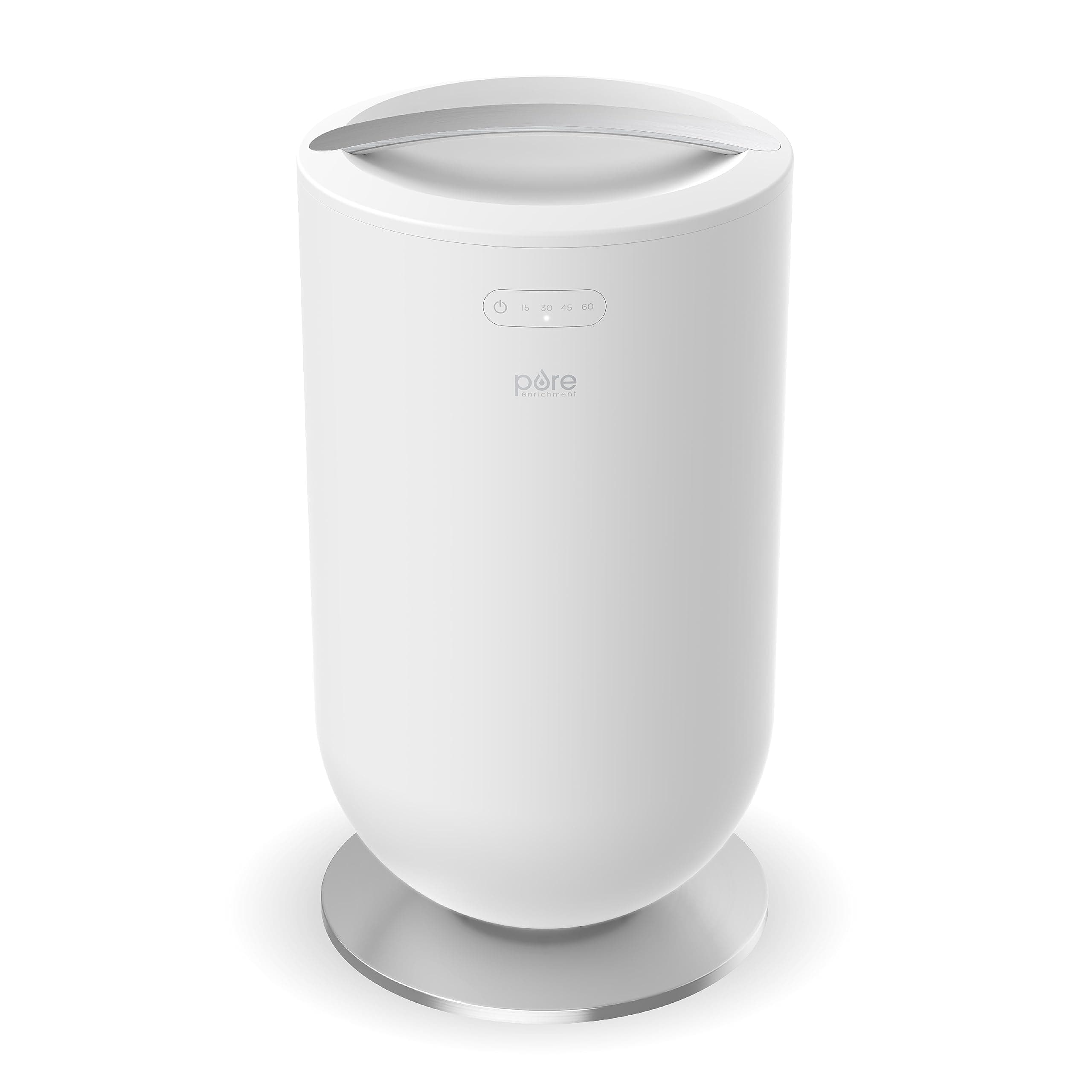 Pure Enrichment® PureBliss™ Luxury Towel Warmer - Extra Large 20L Heats Baths, Towels, Robes, Blankets, or Clothing - Modern Bucket Design, 4 Heat Timer Settings & Auto Shut-Off (White & Silver)