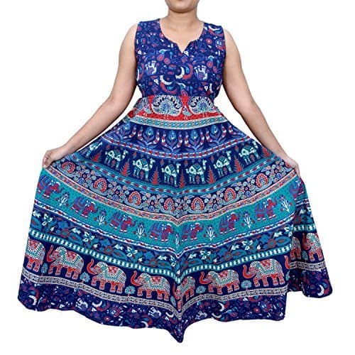 Shubhangie Indian Mandala Cotton Gown for Women Maxi Dress Full Women Dress Dress for Women Multi