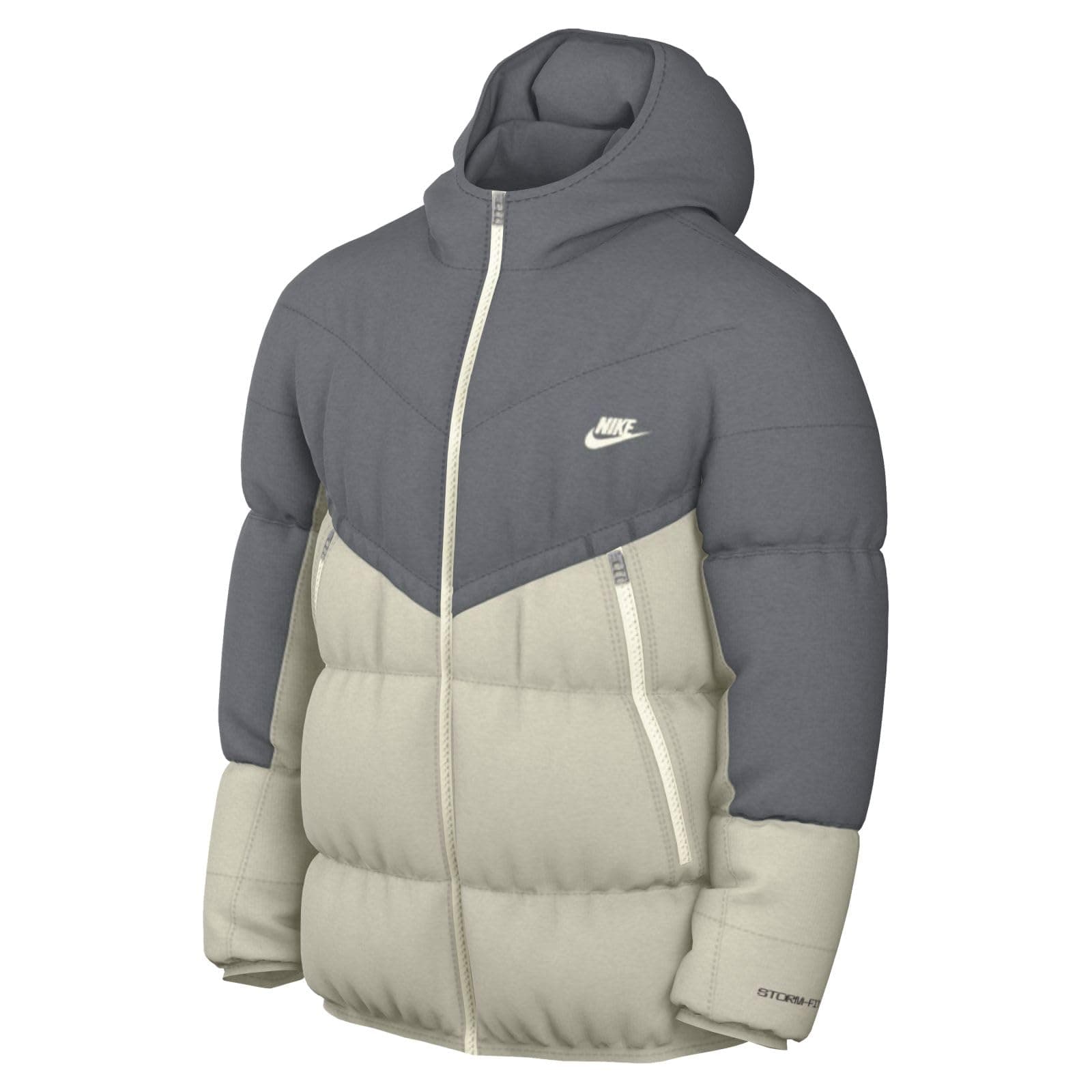 Nike Sportswear Storm-FIT Windrunner Men's PRIMALOFT Puffer Jacket,Smoke Grey/Light Bone/Sail (Medium, Smoke Grey/Light Bone/Sail)