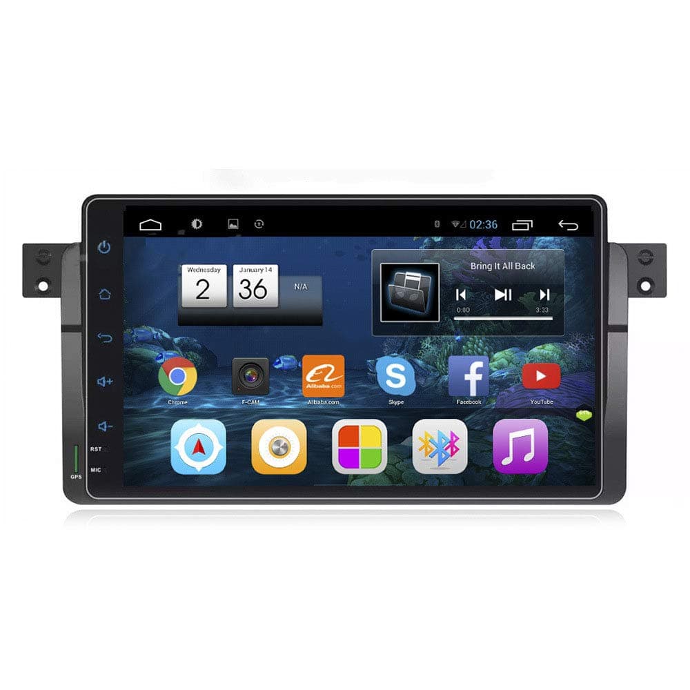 Large-Screen Car Navigation System Android Car Multimedia Player for BMW E46 M3 MG ZT Rover 75 with Bluetooth Hands-Free Calling/Steering Wheel Control/Mirror Link/Wireless Internet Function,E46