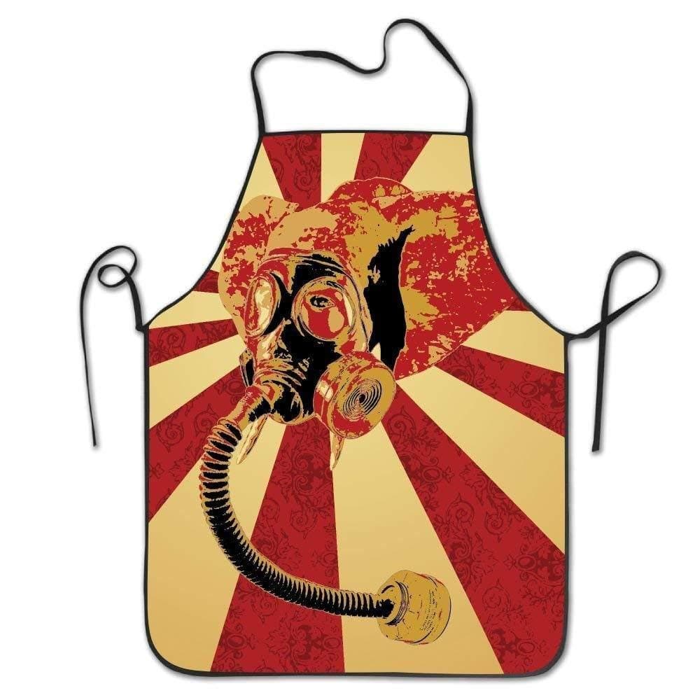 Elephant Gas Mask Deluxe Personalized Kitchen Apron