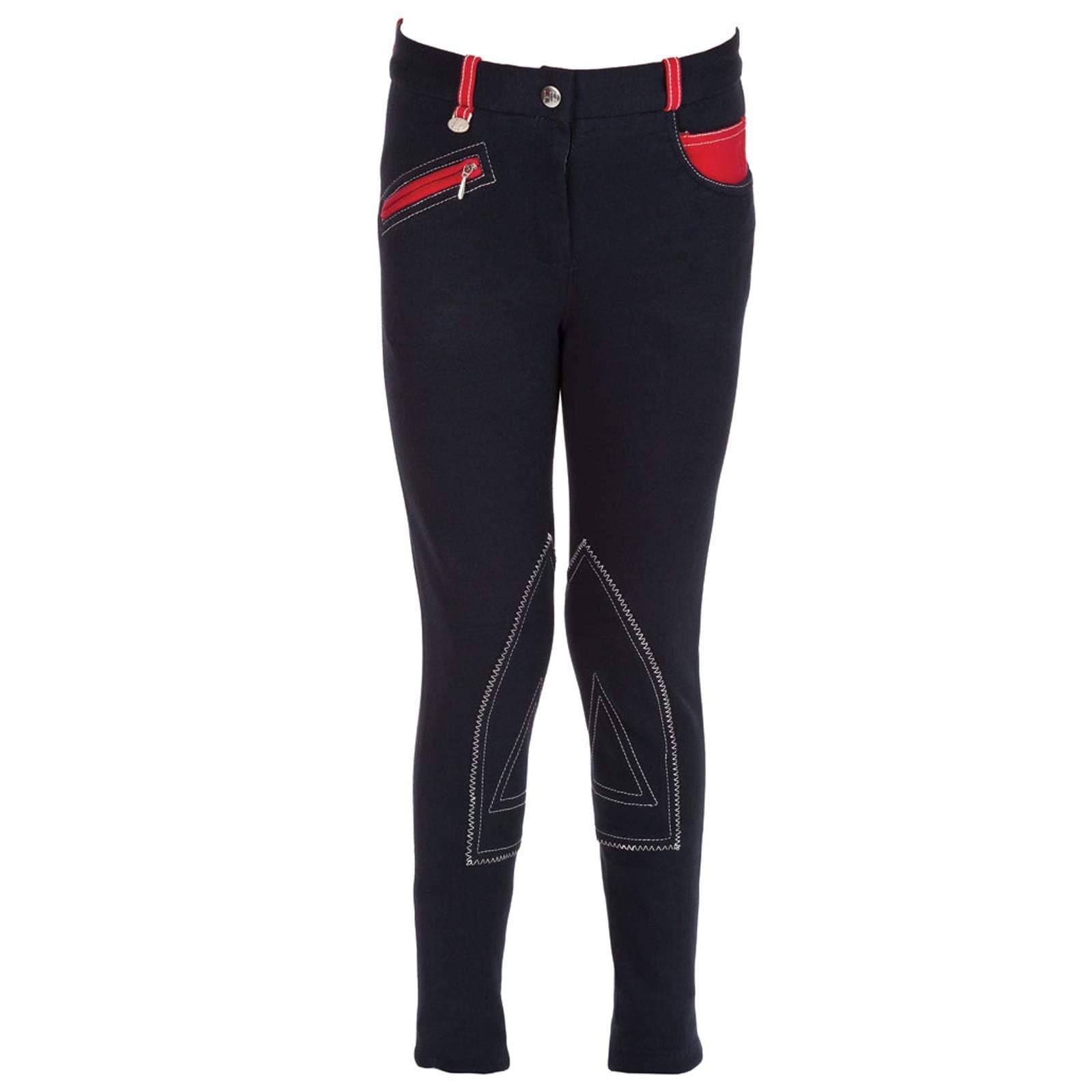 HyPERFORMANCE Diesel Teen Jodhpurs - Navy/Red - 26 inch