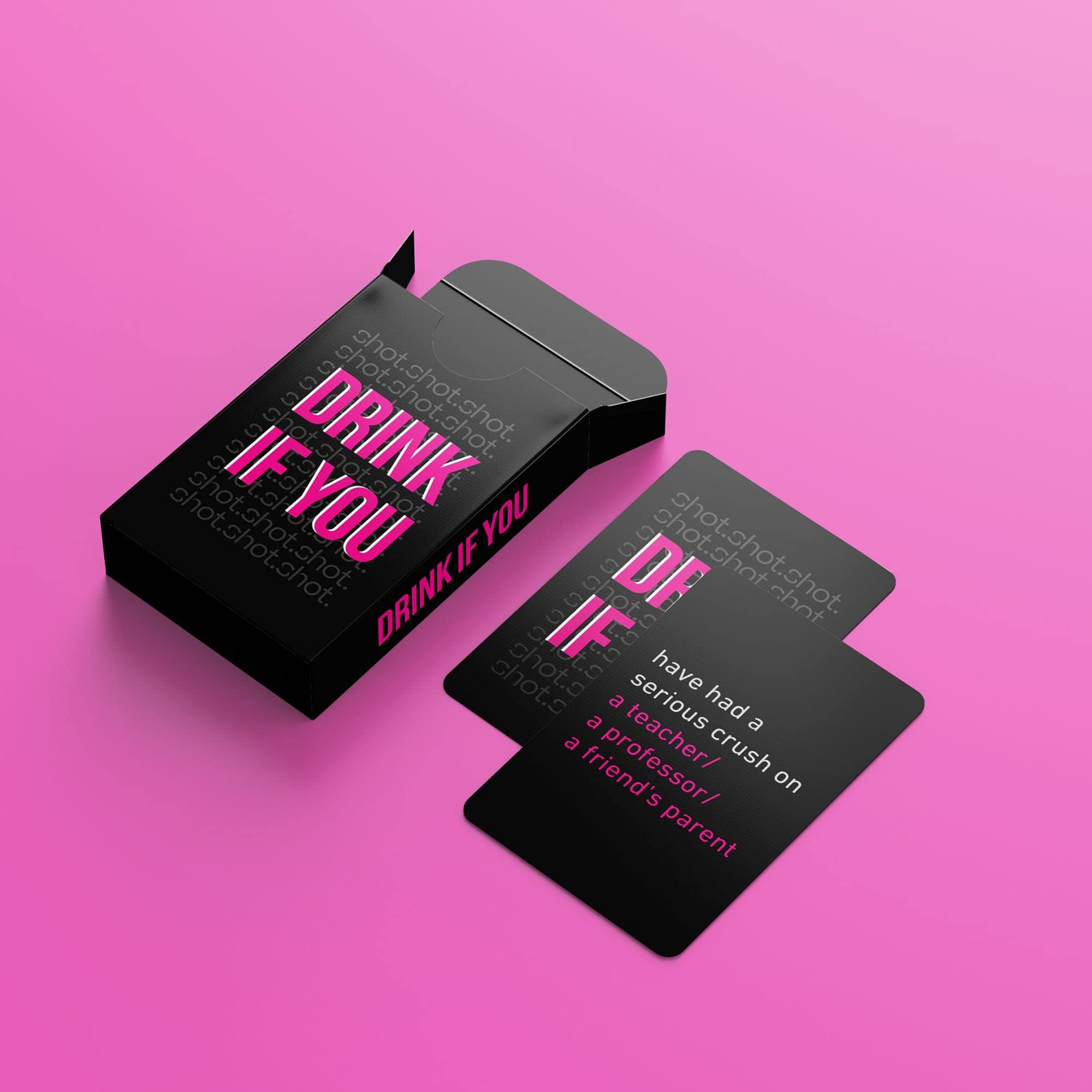 Drink If You Six Pack Party Card Game for Adults and Family/ Card Games for Friends, Black